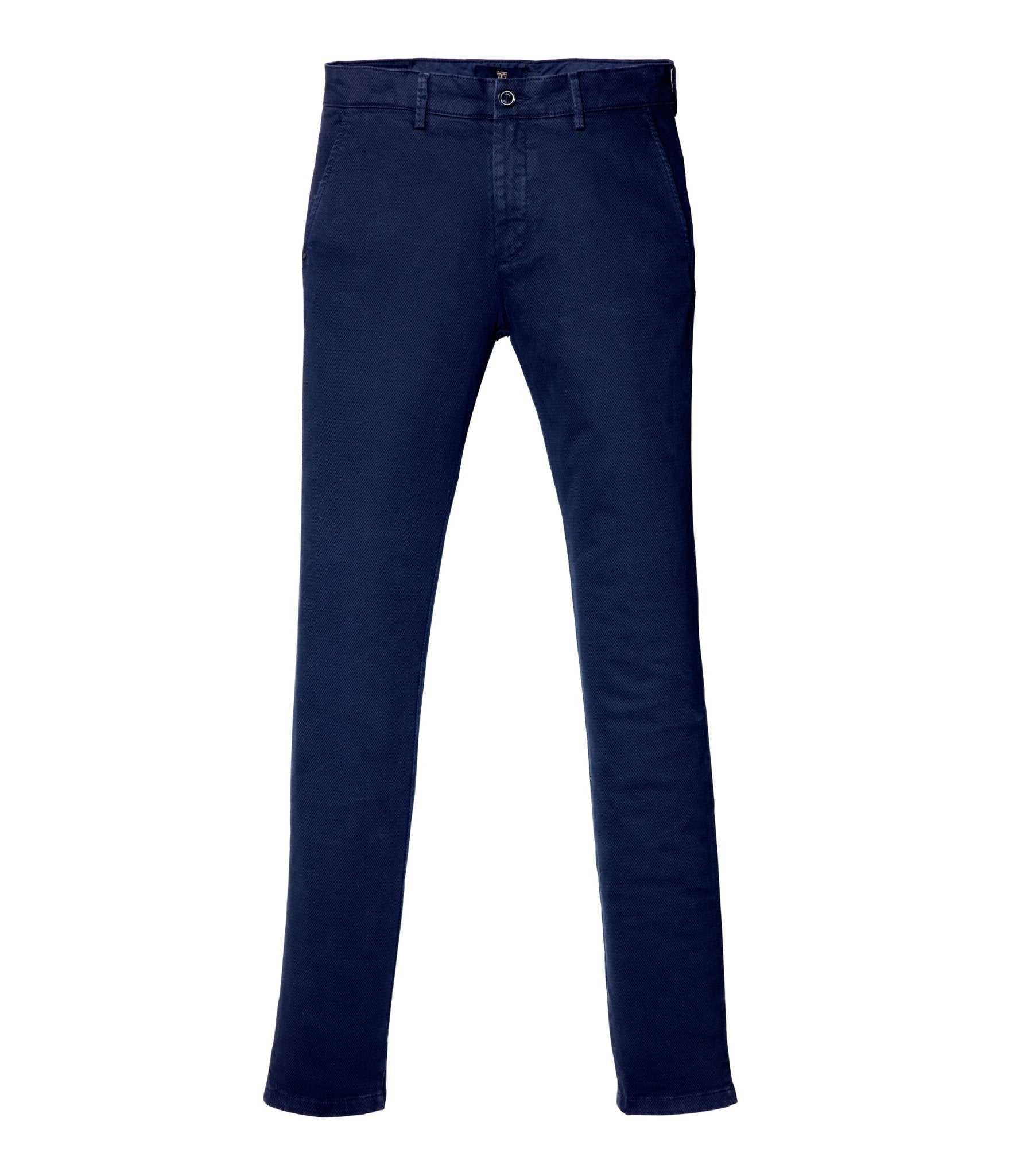 Chino imprimé marine "Cristal"