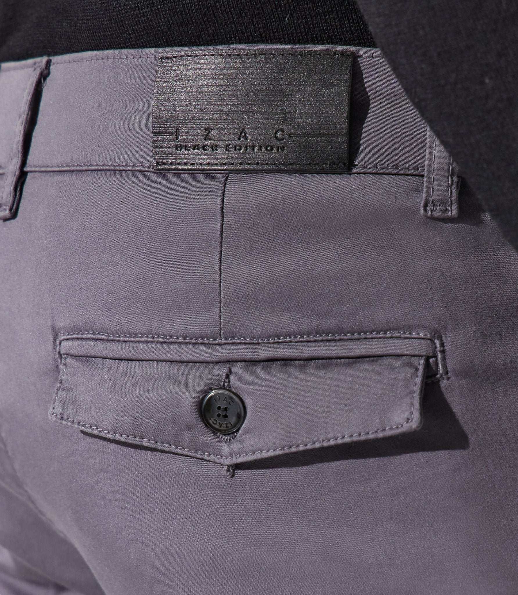 Pantalon chino satin anthracite VANAMA - Image 3
