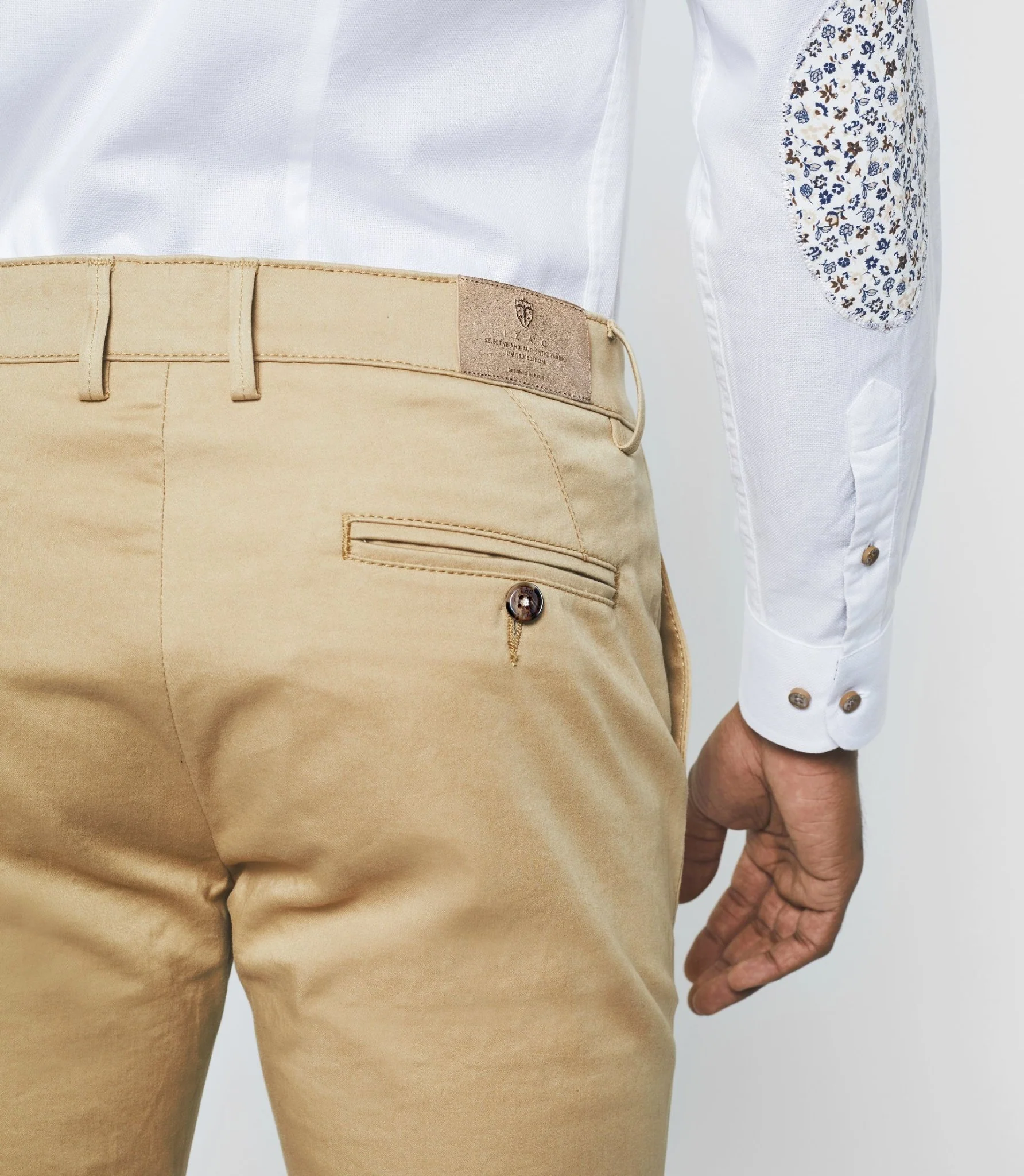 Pantalon chino satin beige PANAMAOUT - Image 3