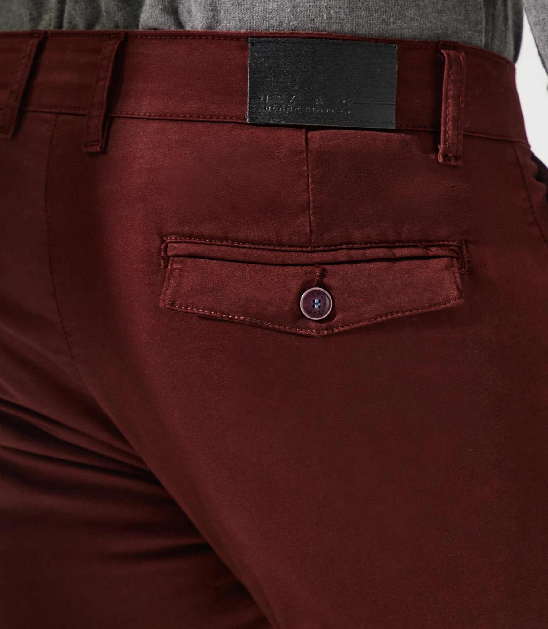 Pantalon chino satin bordeaux VANAMABT - Image 4