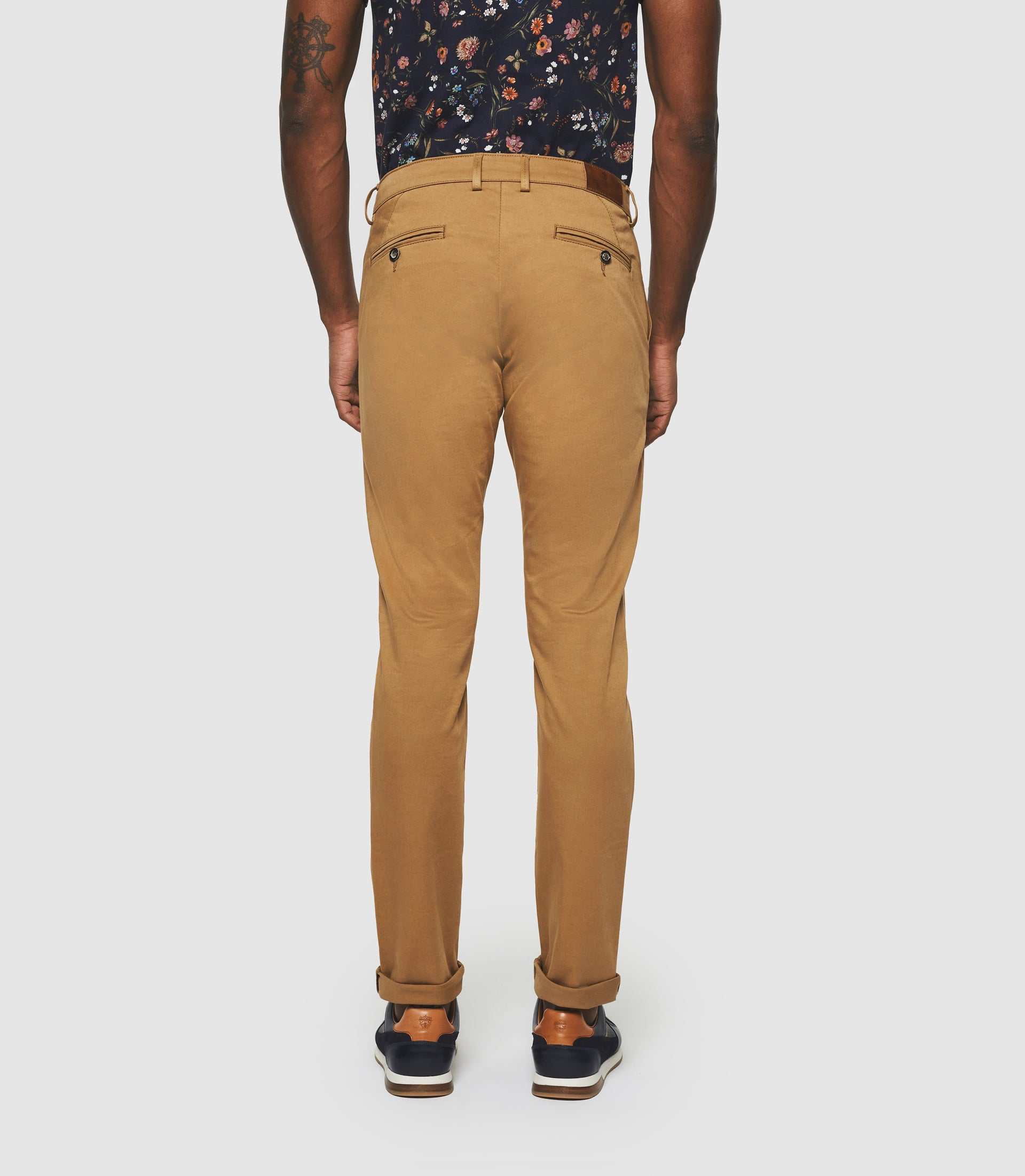 Pantalon chino satin CAMEL - Image 6