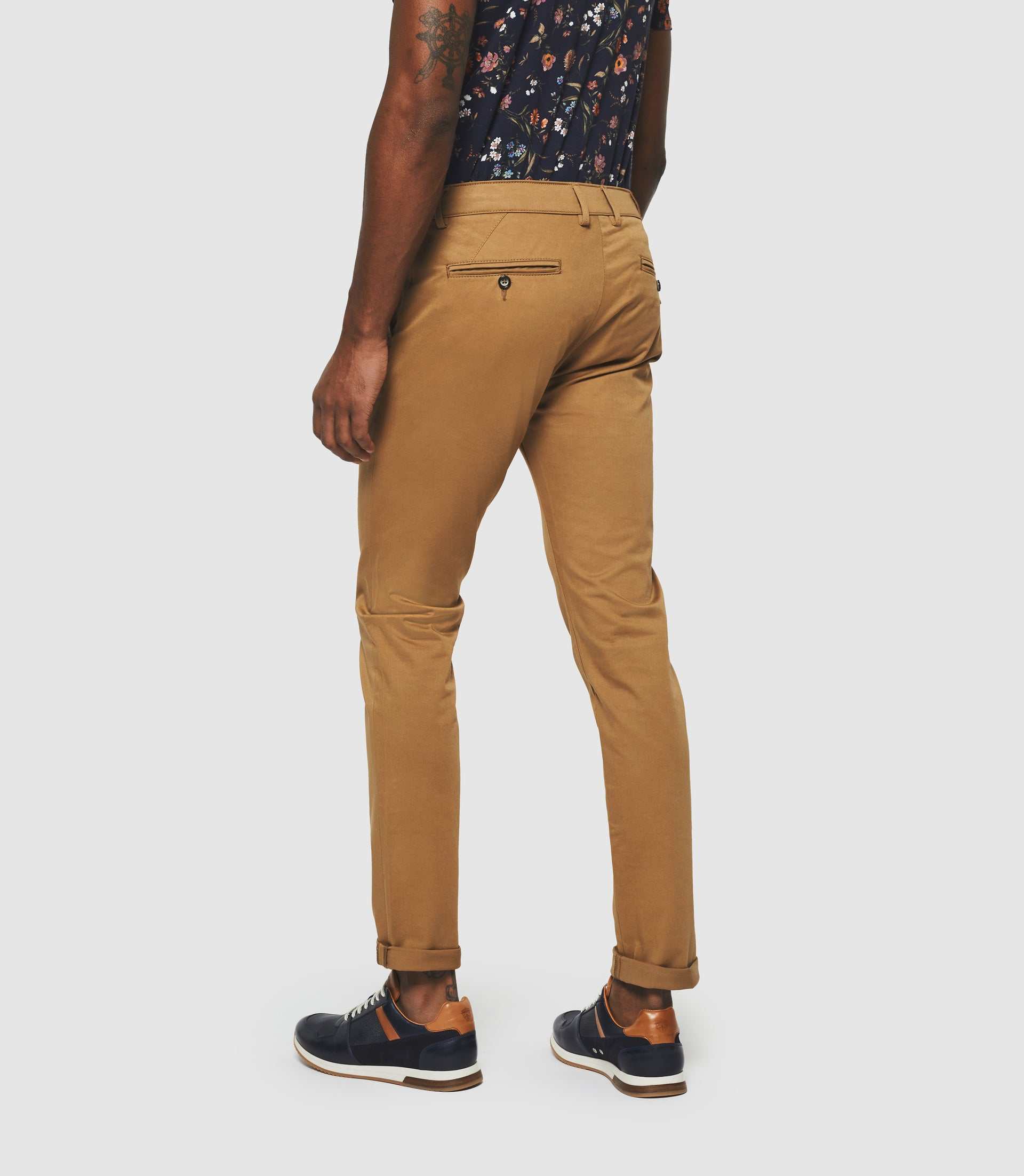 Pantalon chino satin CAMEL - Image 7