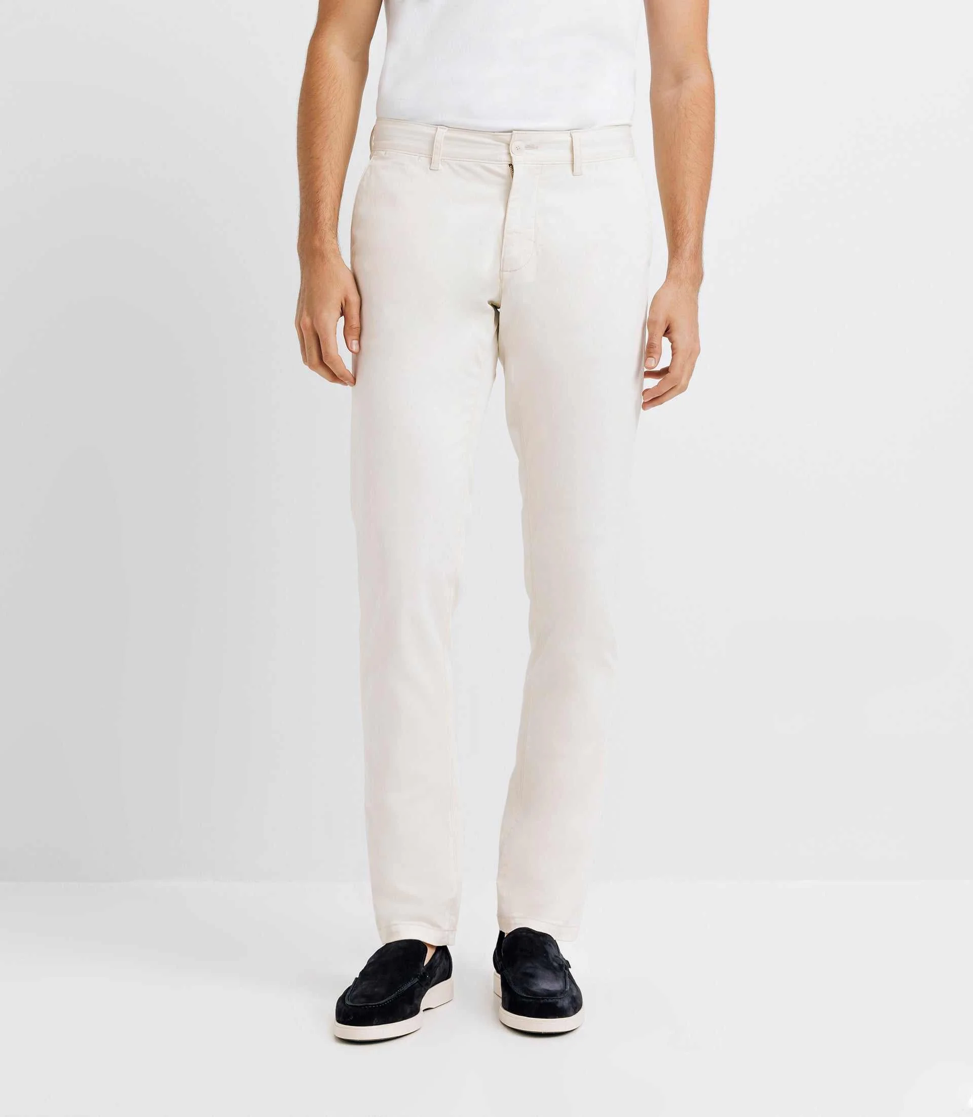 Pantalon chino satin écru - Image 2