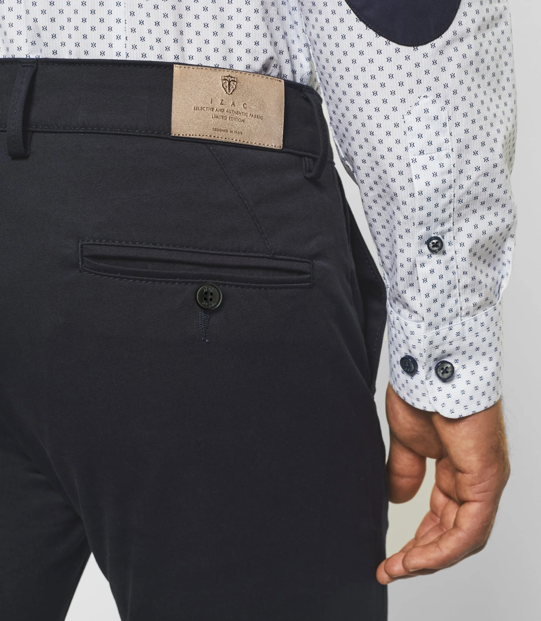 Pantalon chino satin marine PANAMAOUT - Image 3