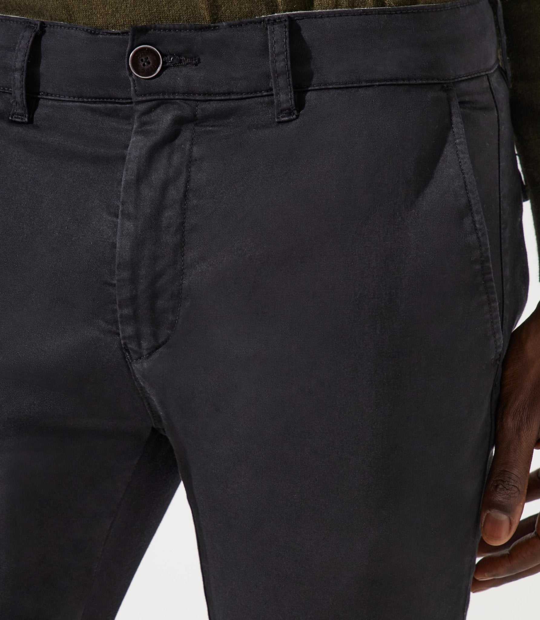 Pantalon chino satin noir VANAMABT - Image 3