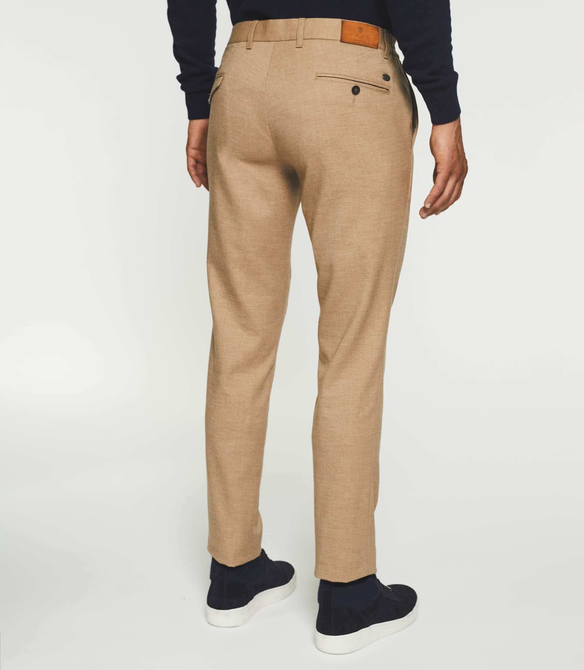 Pantalon chino taille élastique camel VAMBO - Image 5