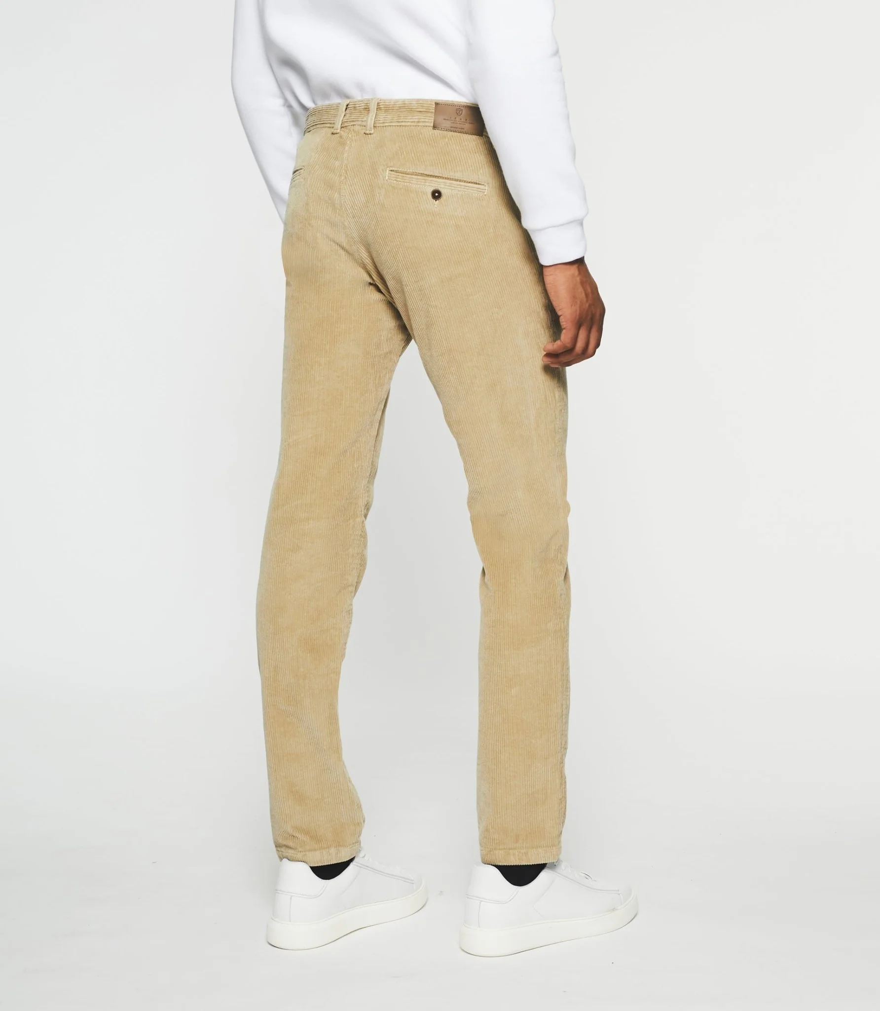 Pantalon chino effet velours beige VELOUTE - Image 3
