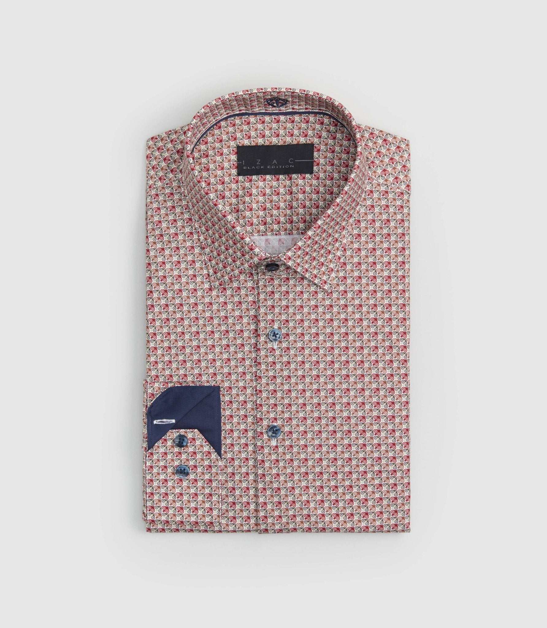 Chemise imprimée bordeaux "Sesame" - Image 3