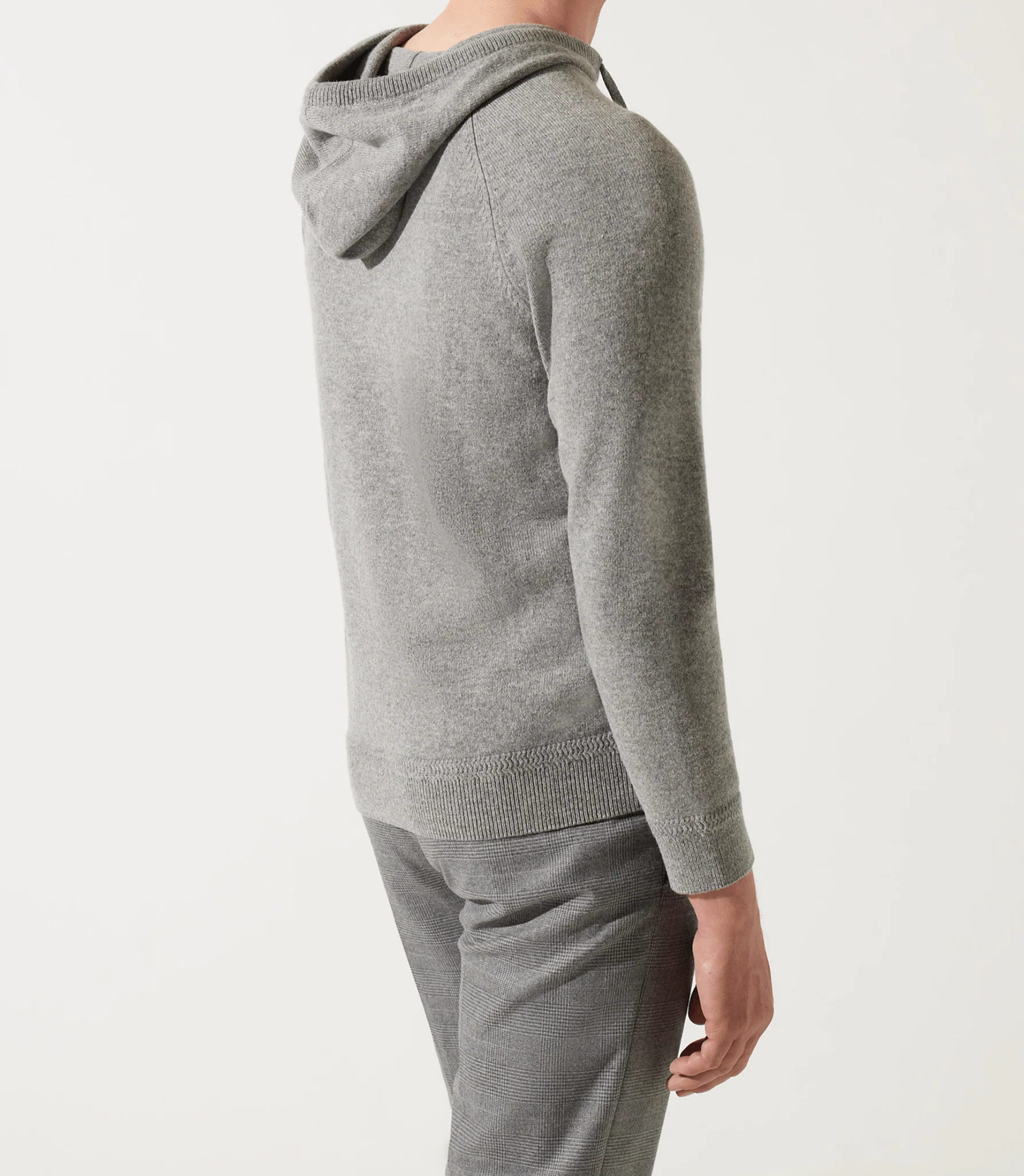 Pull à capuche gris chiné - Image 3