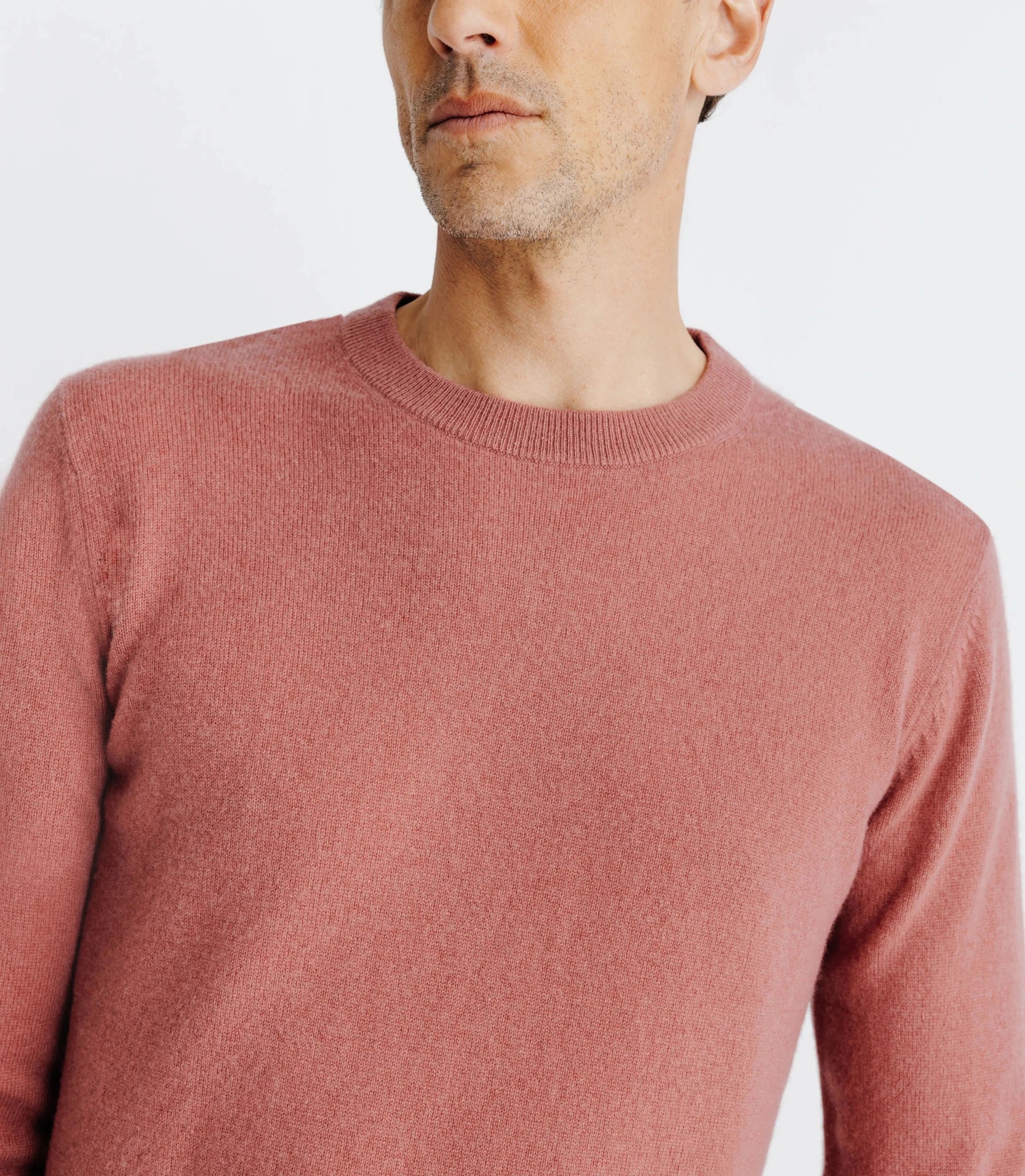 Pull col rond 100% cachemire rose - Image 3