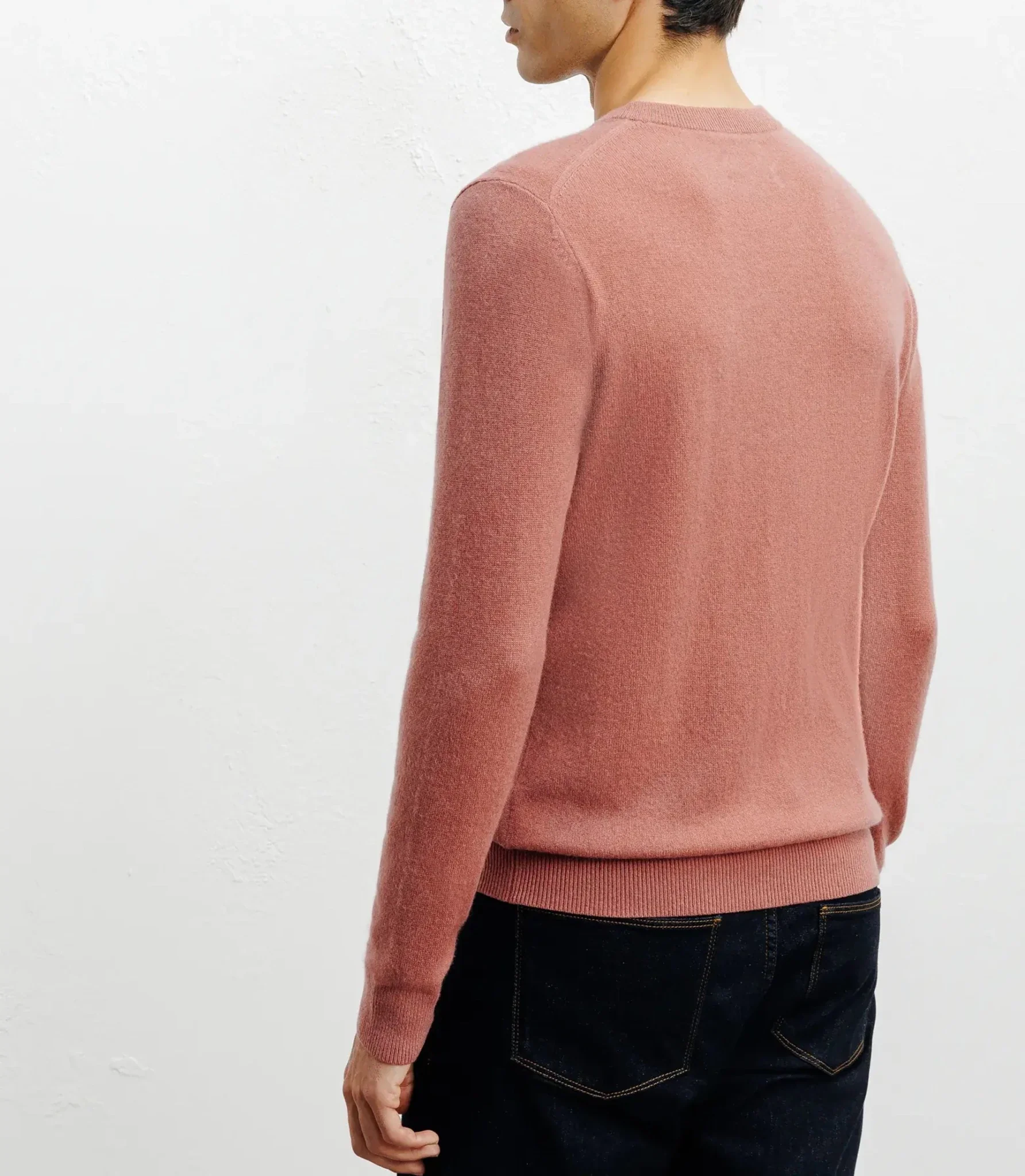 Pull col rond 100% cachemire rose - Image 4