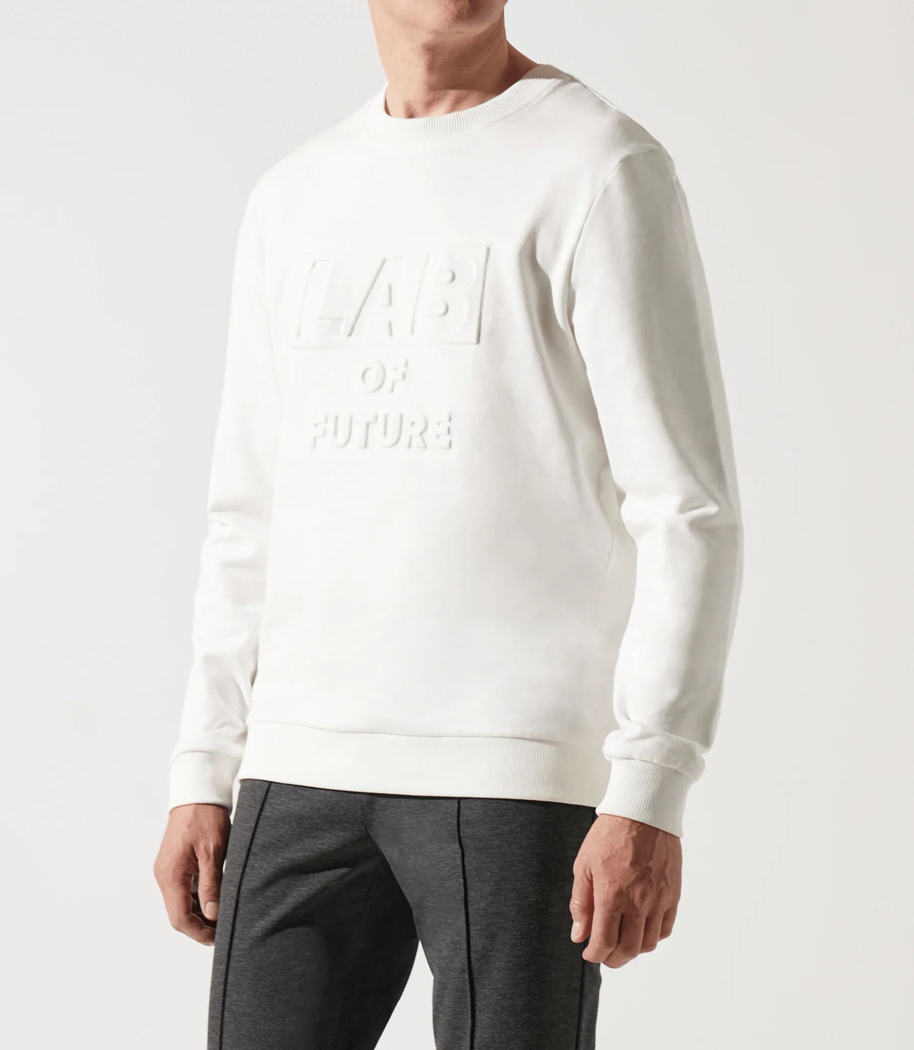 Sweat col rond fantaisie blanc - Image 2