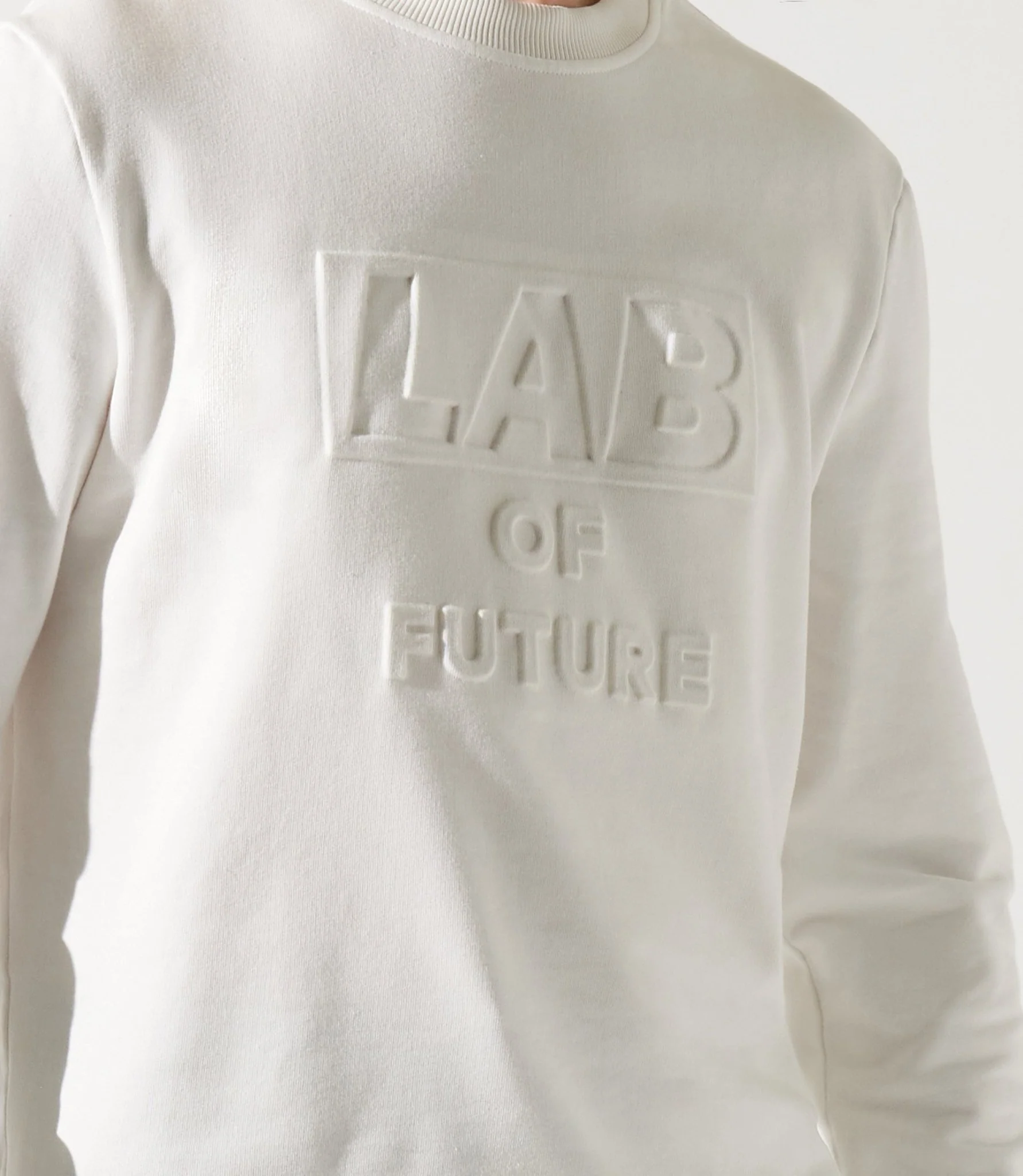 Sweat col rond fantaisie blanc - Image 3