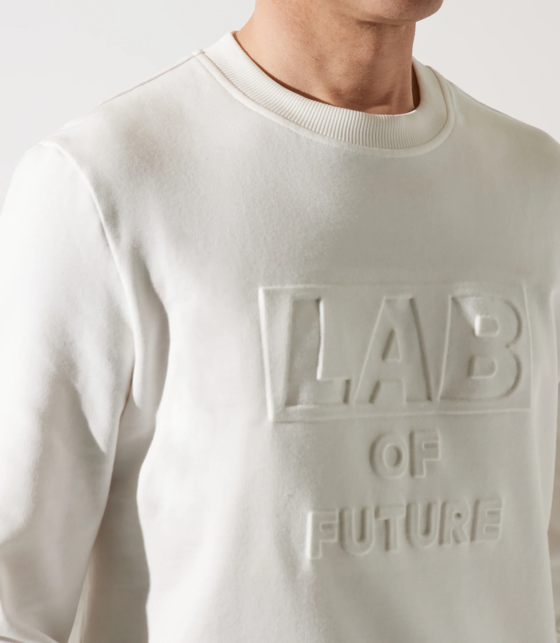 Sweat col rond fantaisie blanc - Image 4