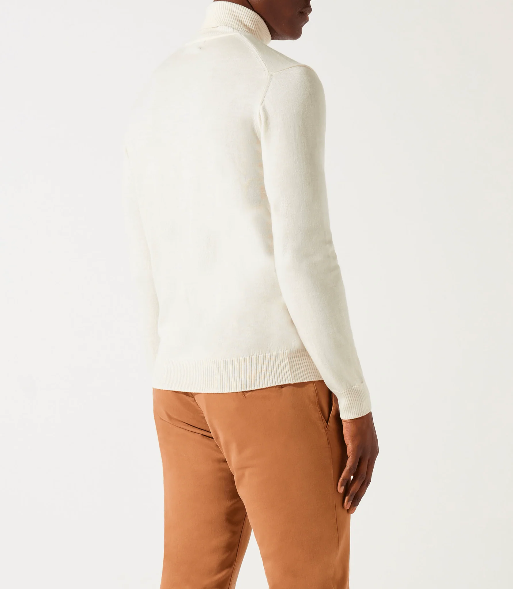 Pull col roulé écru 100% mérinos - Image 2