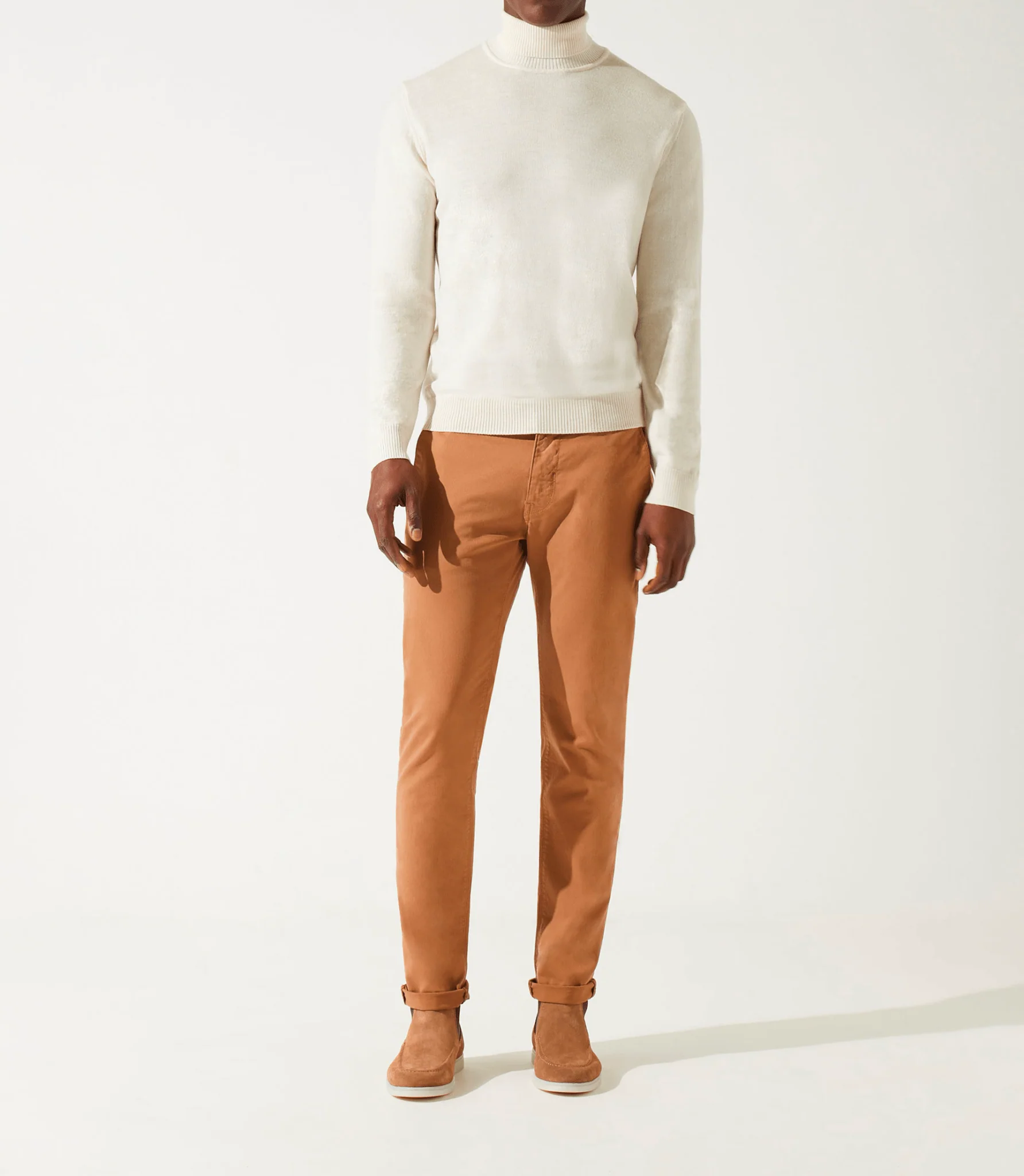 Pull col roulé écru 100% mérinos - Image 3