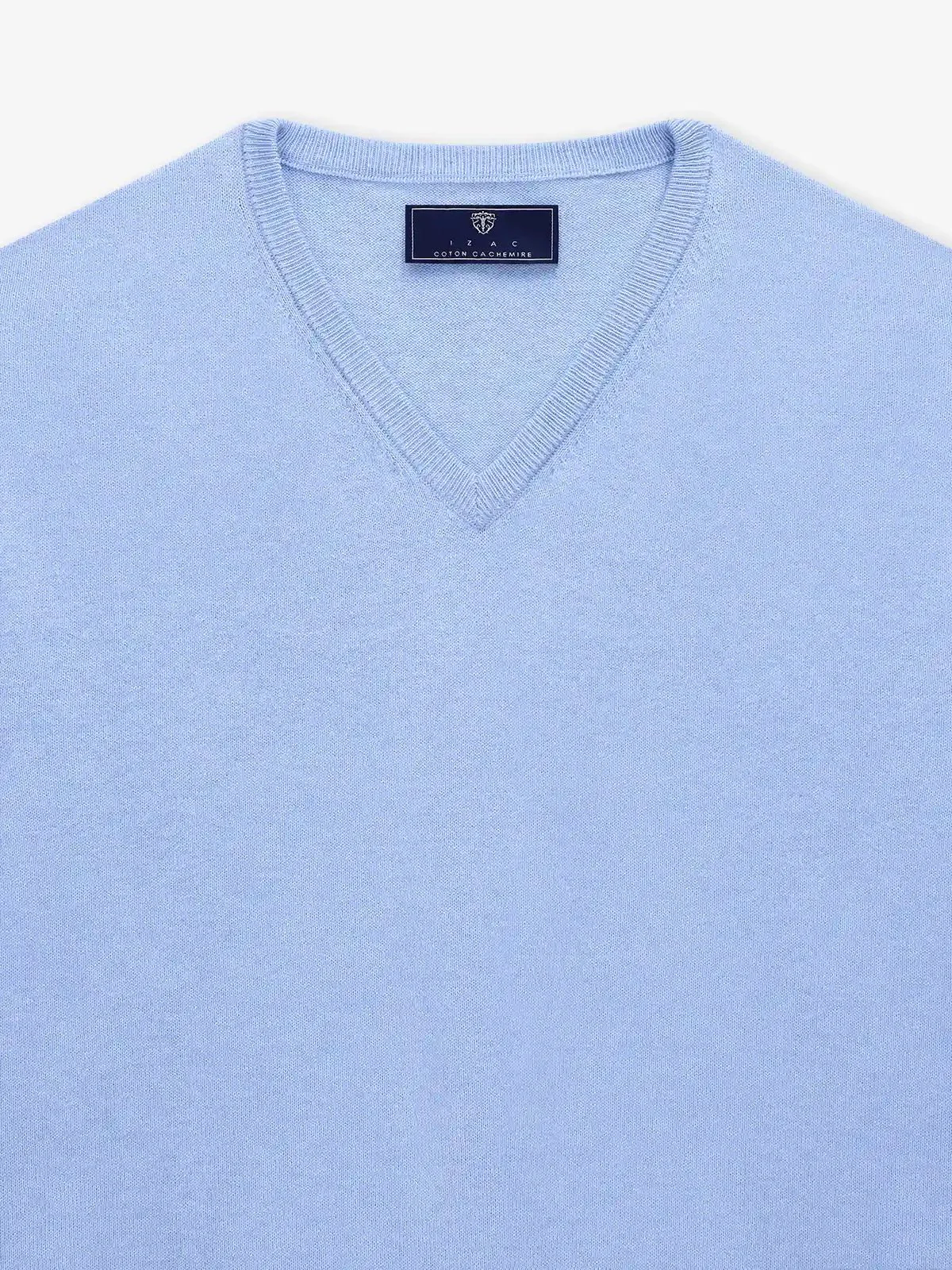 Pull col V bleu ciel - Image 2