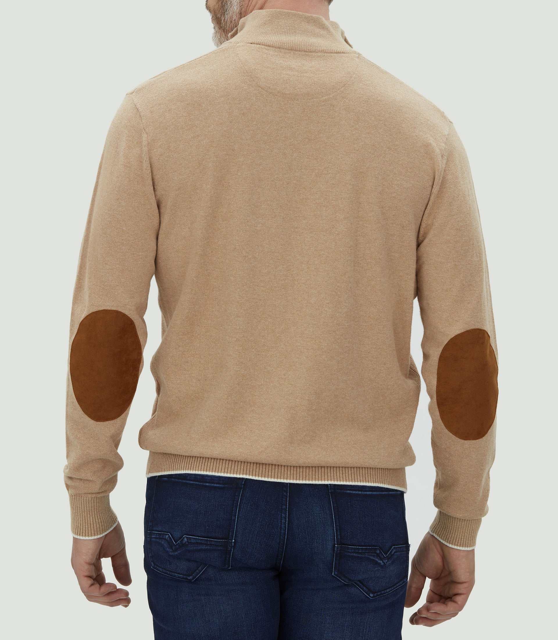 Pull col zippé beige chiné "Lancelot" - Image 2