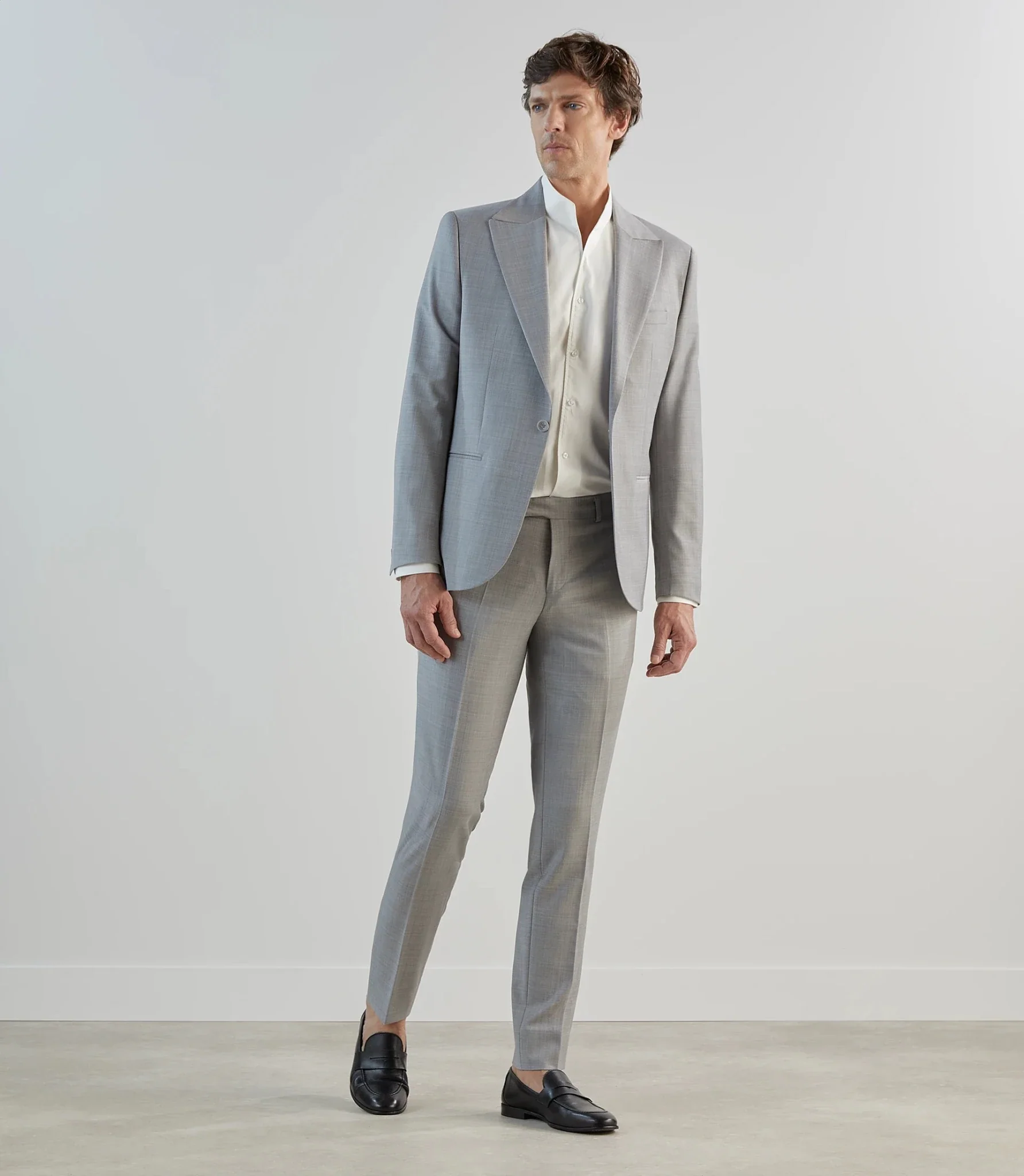 Costume 1 bouton gris ciel - Image 4