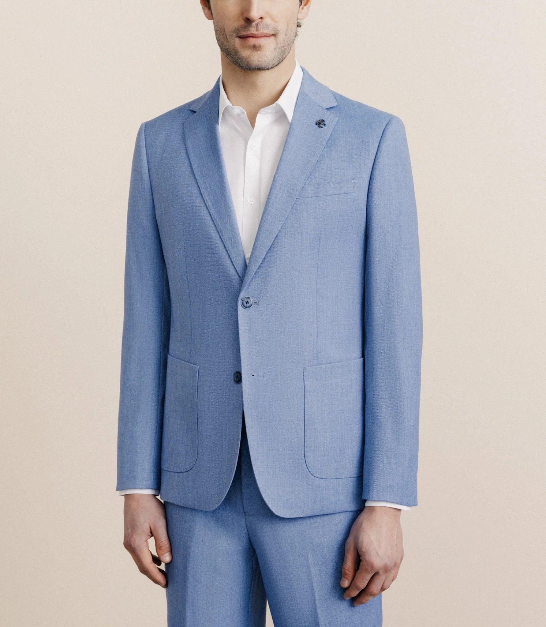 Costume 2 boutons bleu ciel
