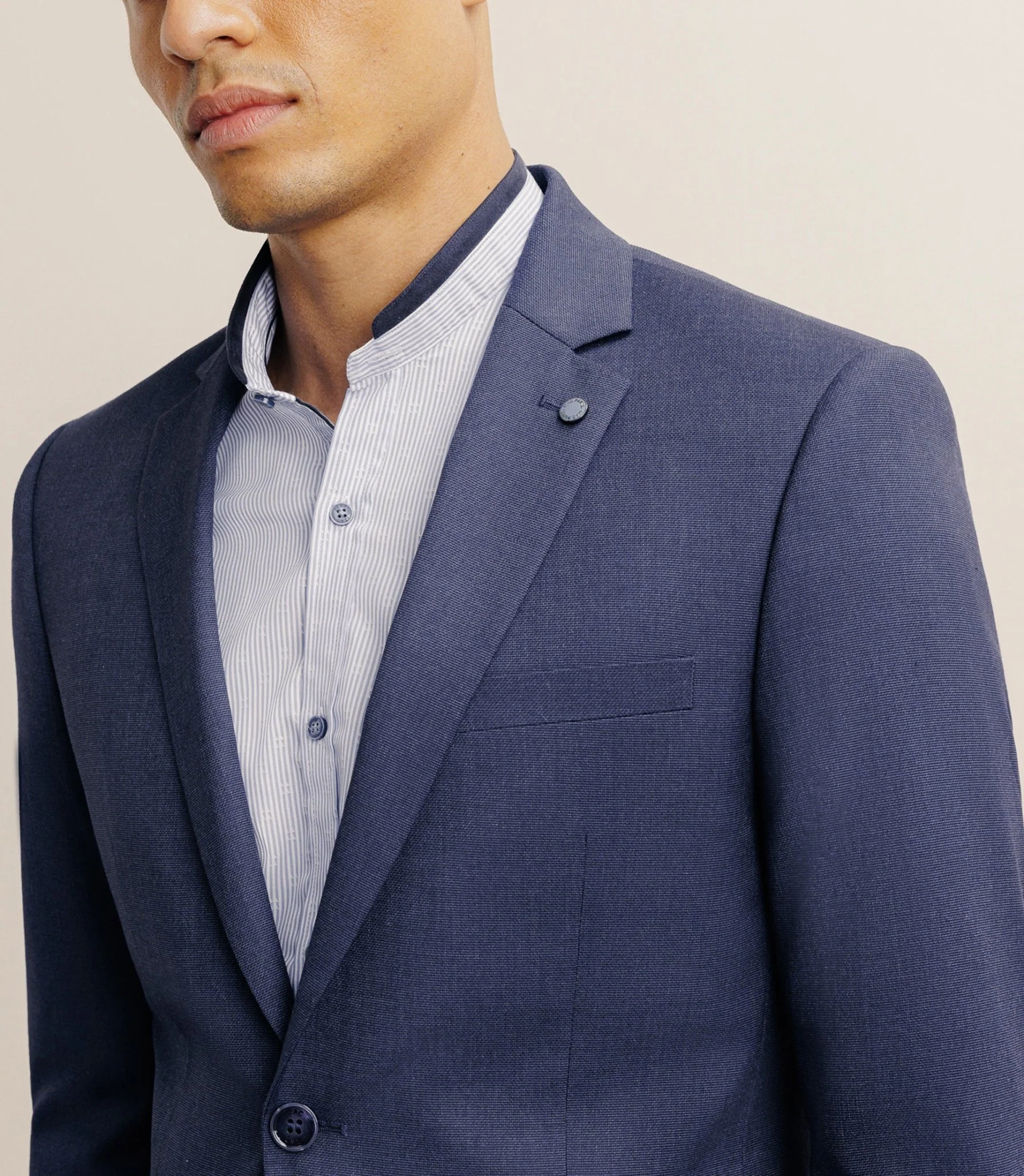 Costume avec 2 boutons bleu denim - Image 2