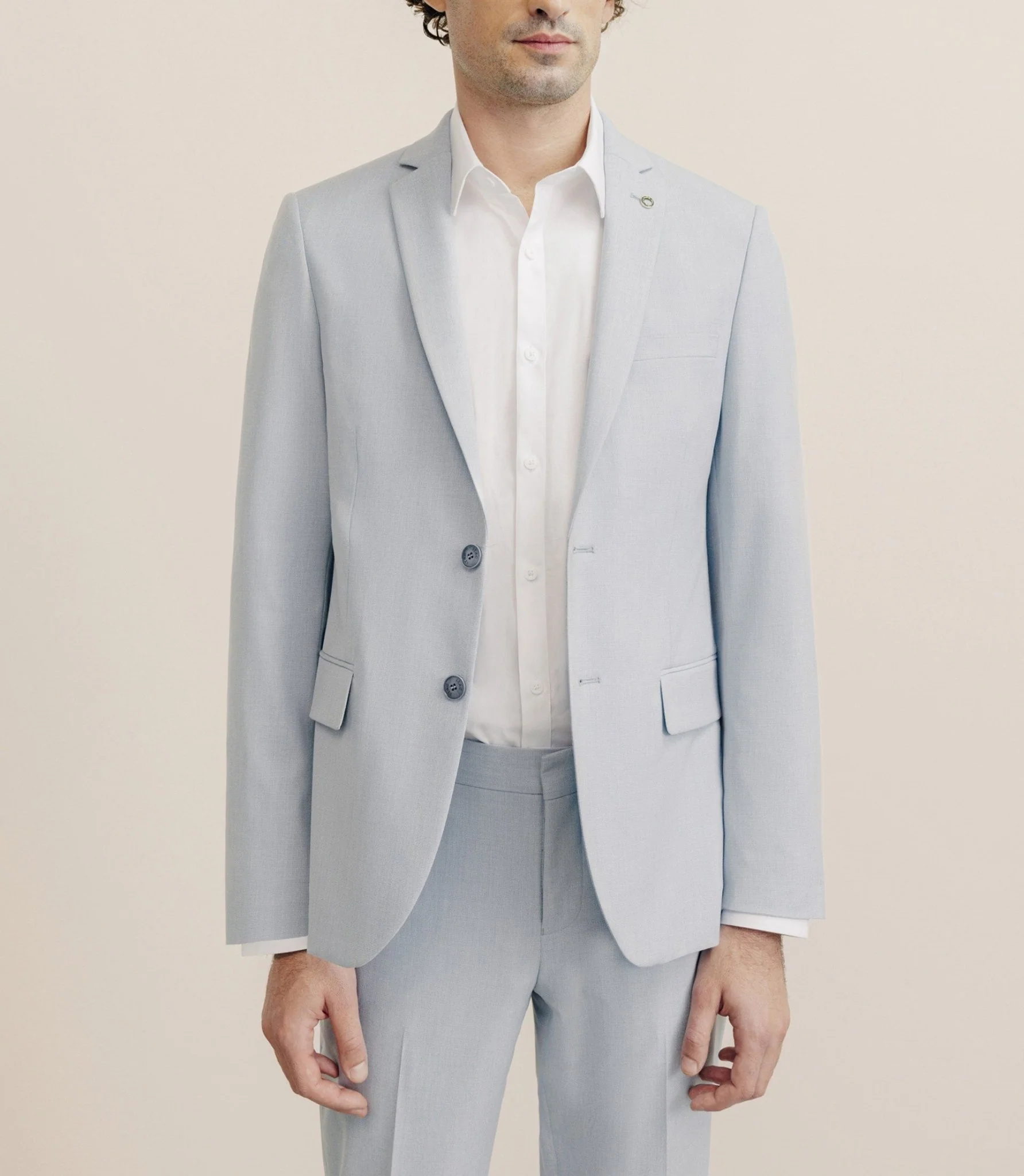 Costume avec poches bleu ciel