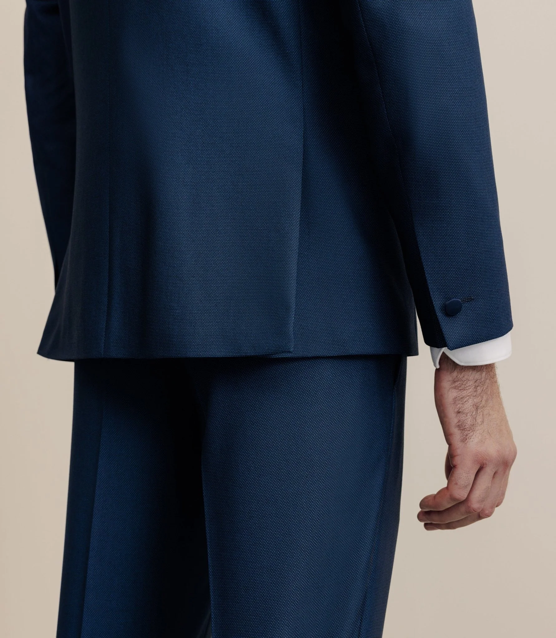 Costume cérémonie avec un col châle bleu - Image 5