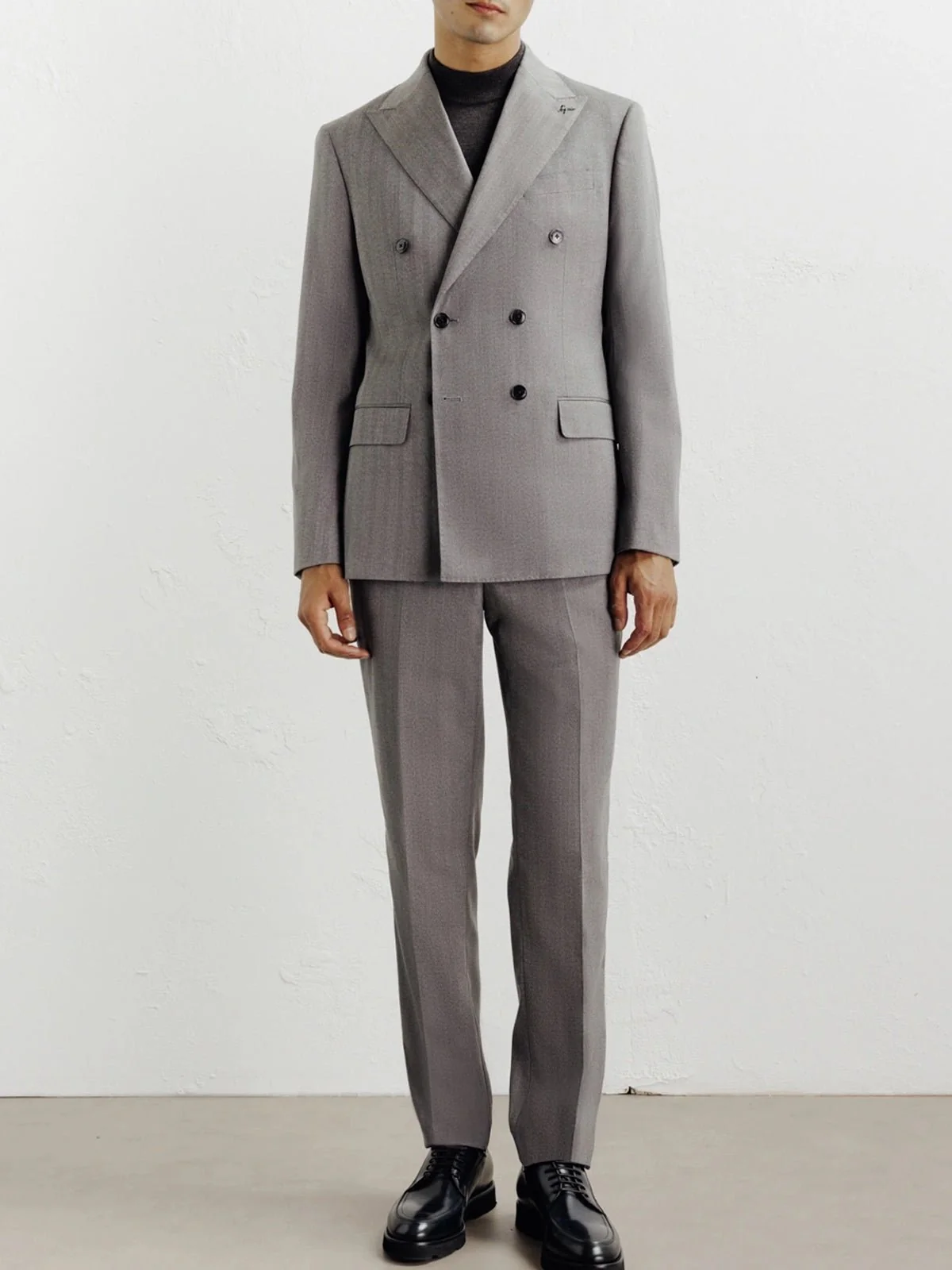 Costume croisé gris - Image 3