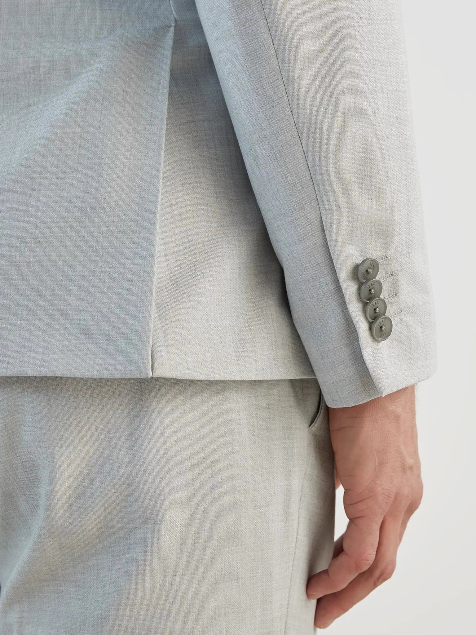 Costume croisé gris clair - Image 7