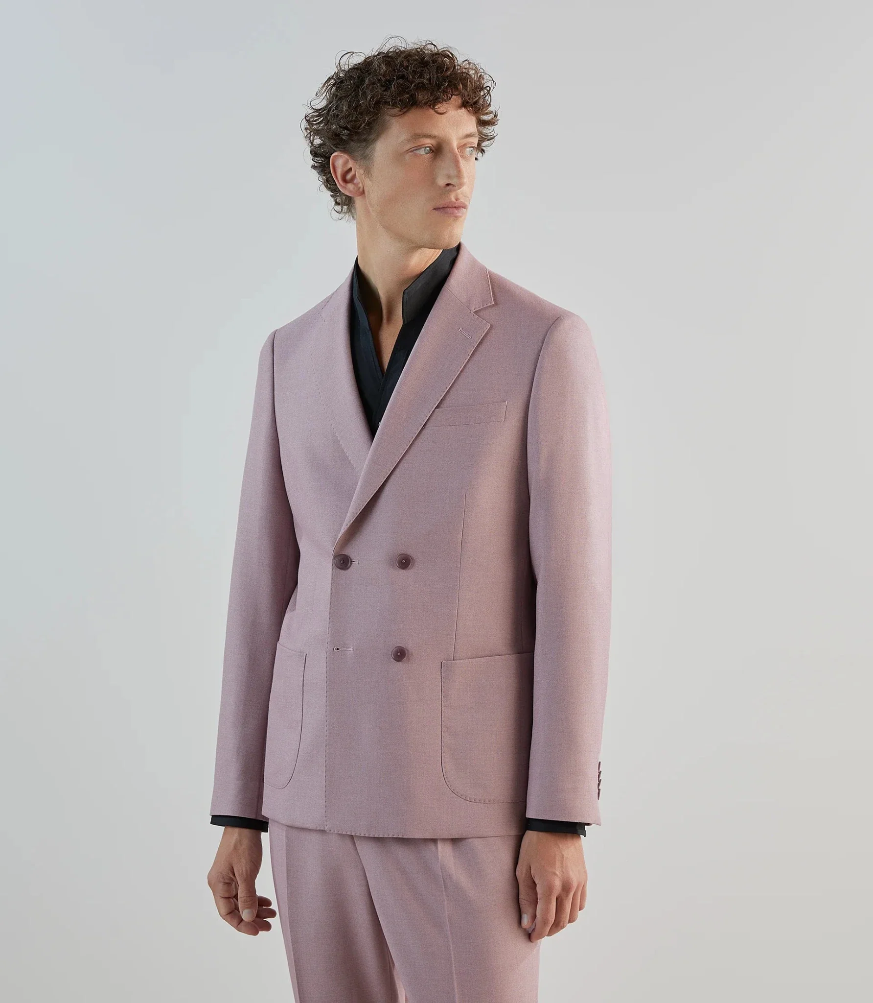 Costume croisé mauve