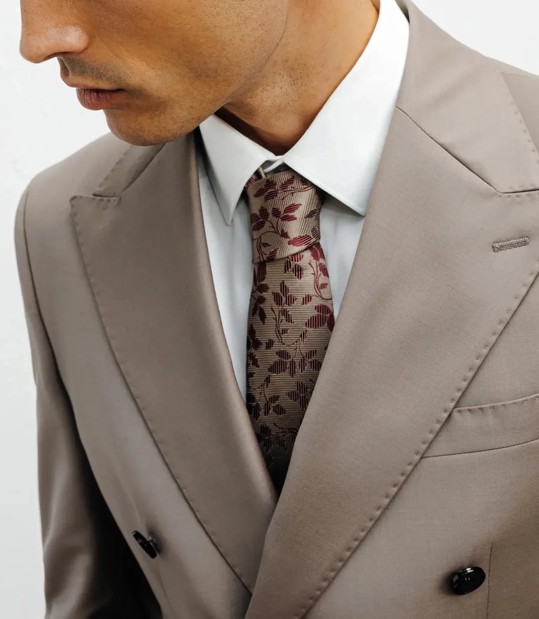 Costume croisé taupe - Image 2