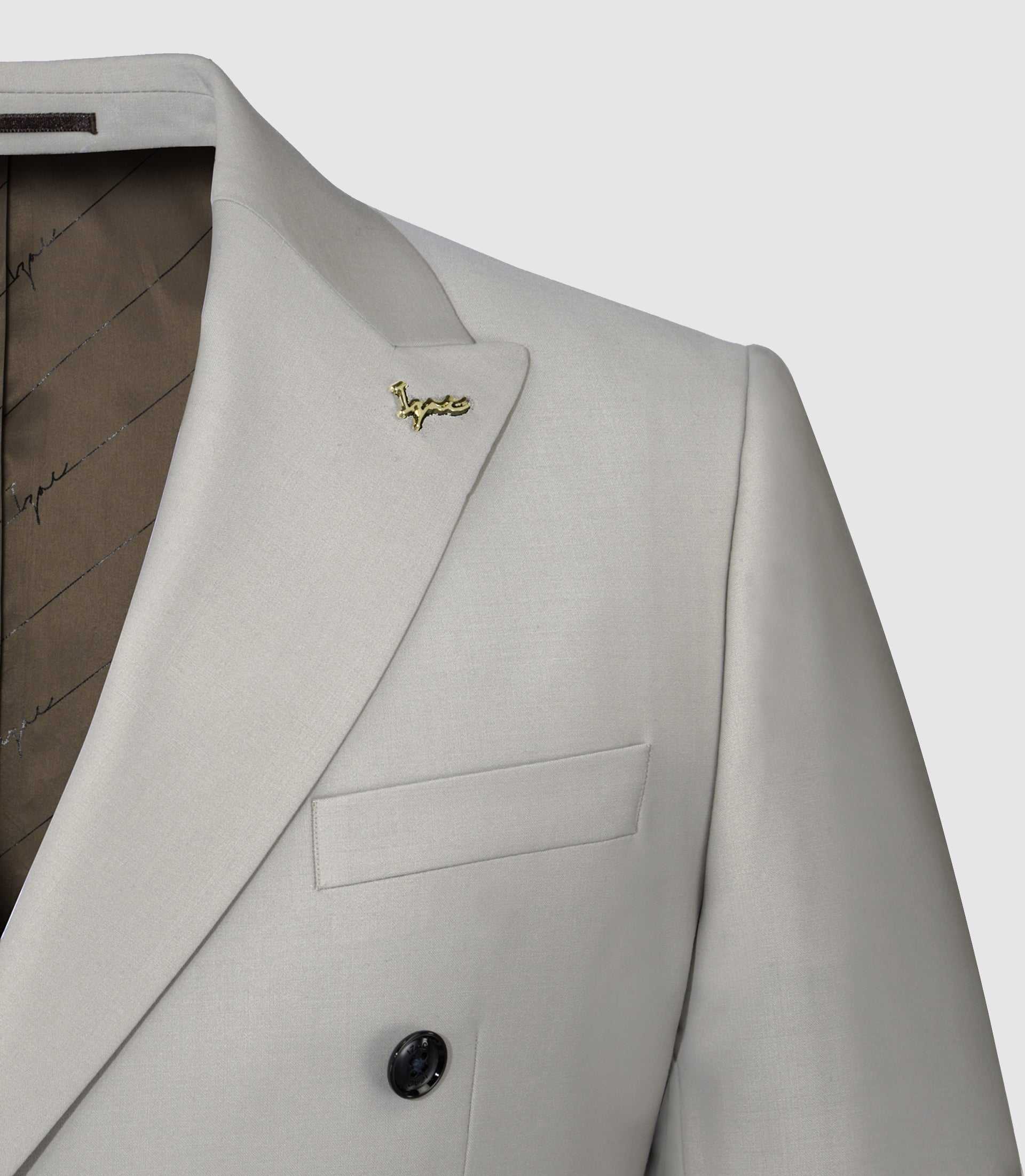 Costume croisé beige - Image 2
