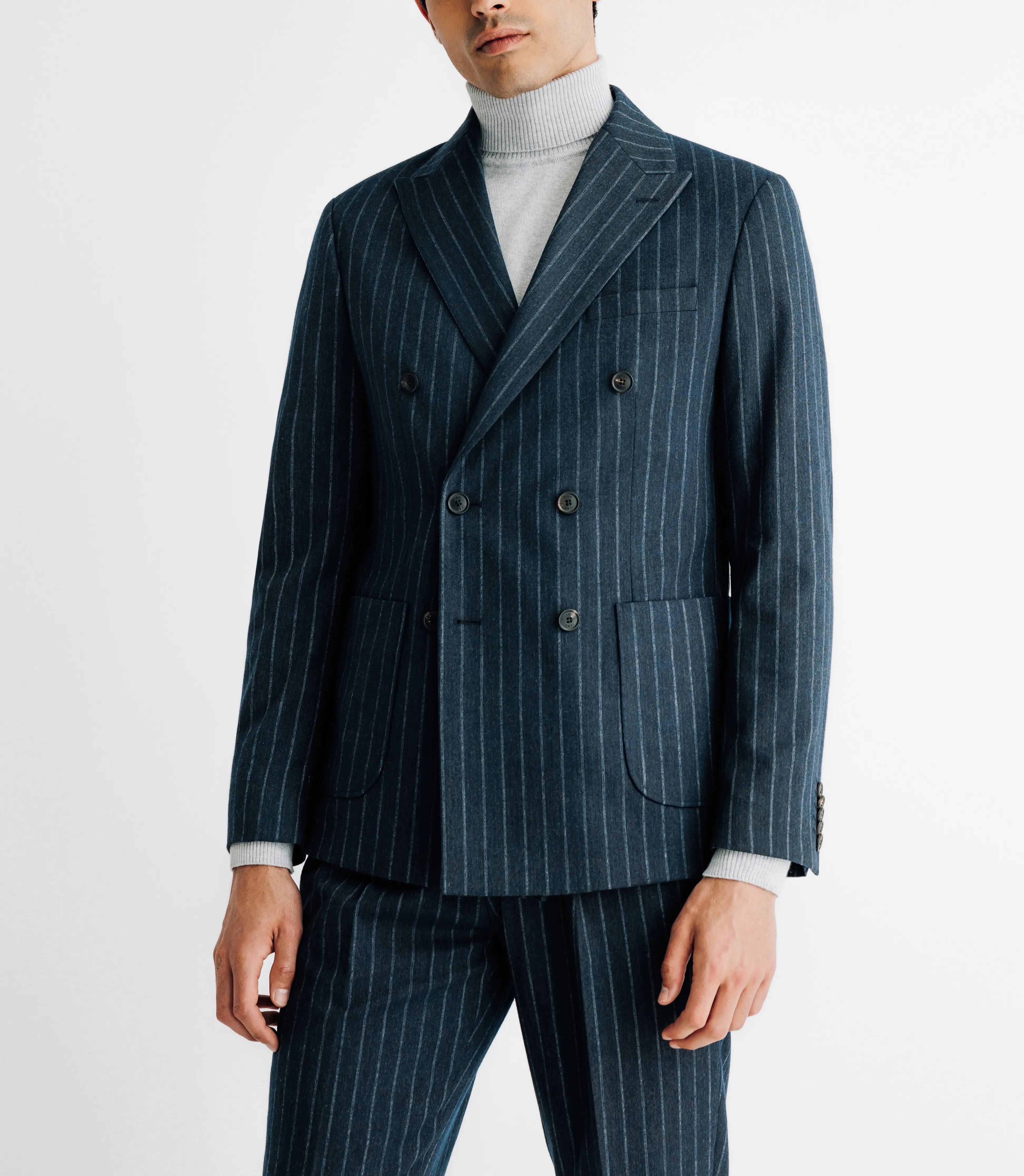 Costume croisé fantaisie bleu - Image 2