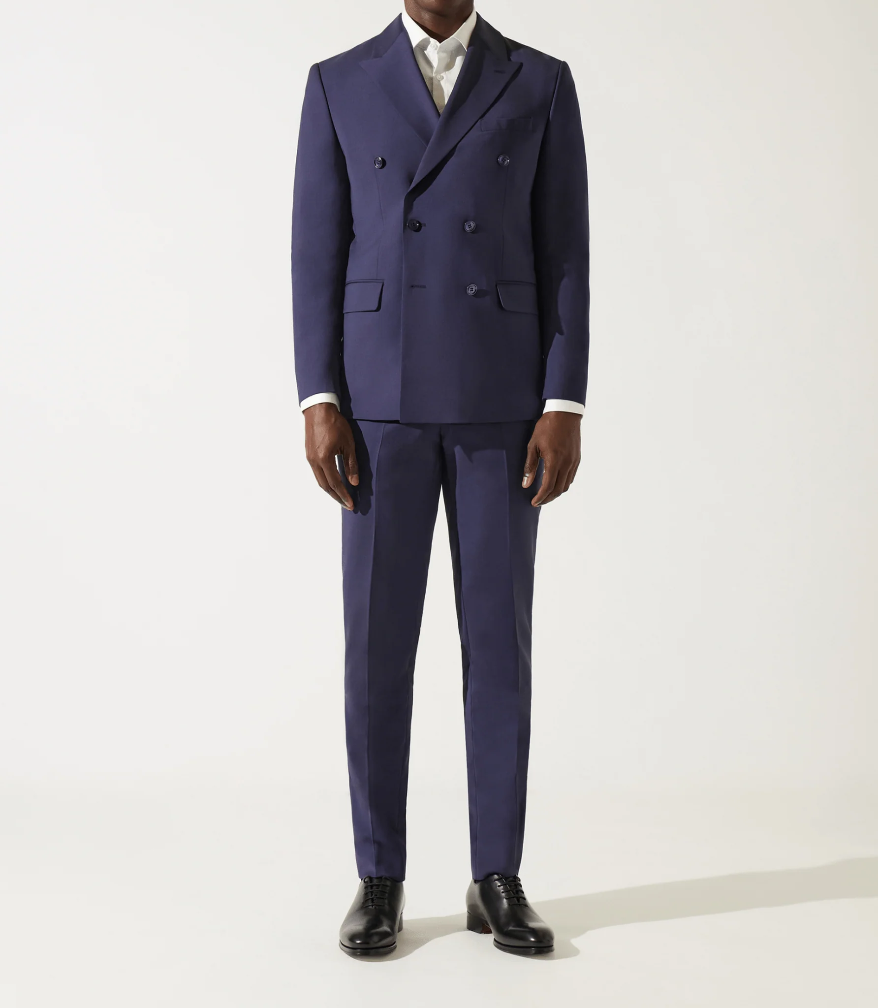 Costume croisé bleu marine