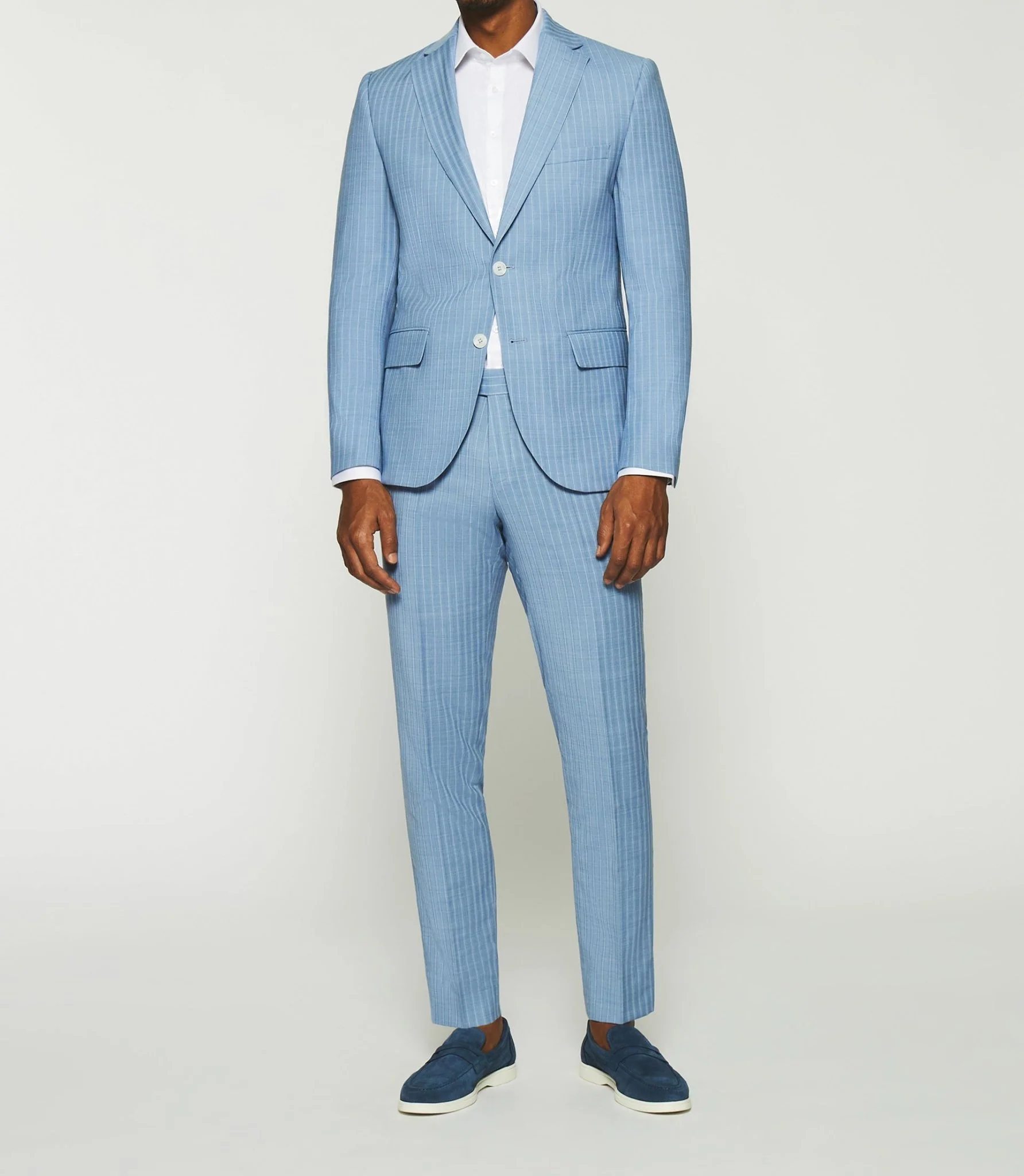 Costume à rayures tennis bleu ciel FERNO - Image 3