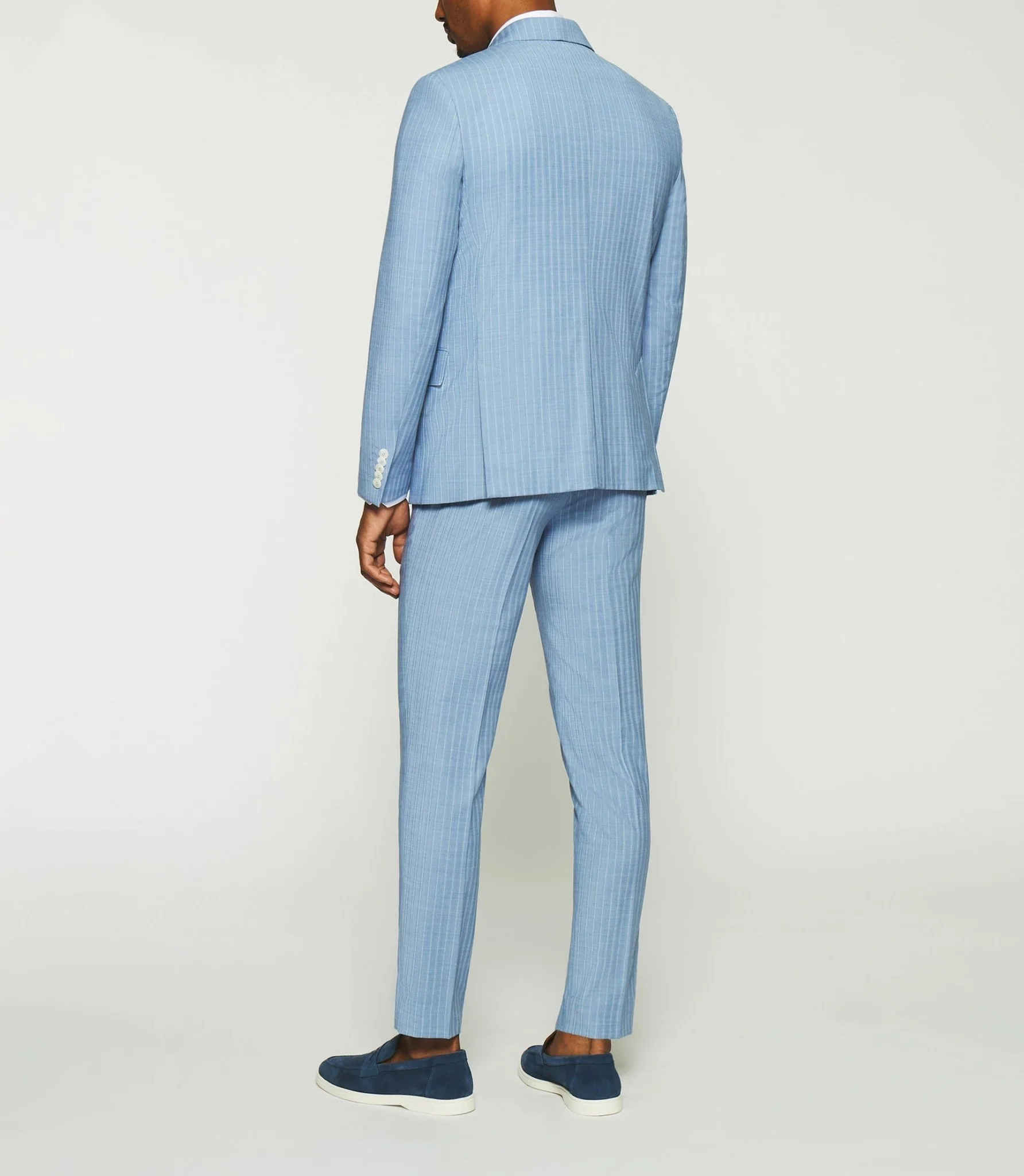 Costume à rayures tennis bleu ciel FERNO - Image 4