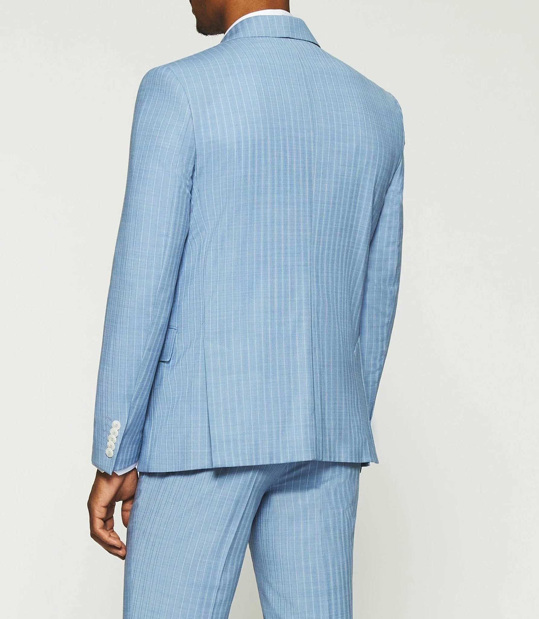 Costume à rayures tennis bleu ciel FERNO - Image 5