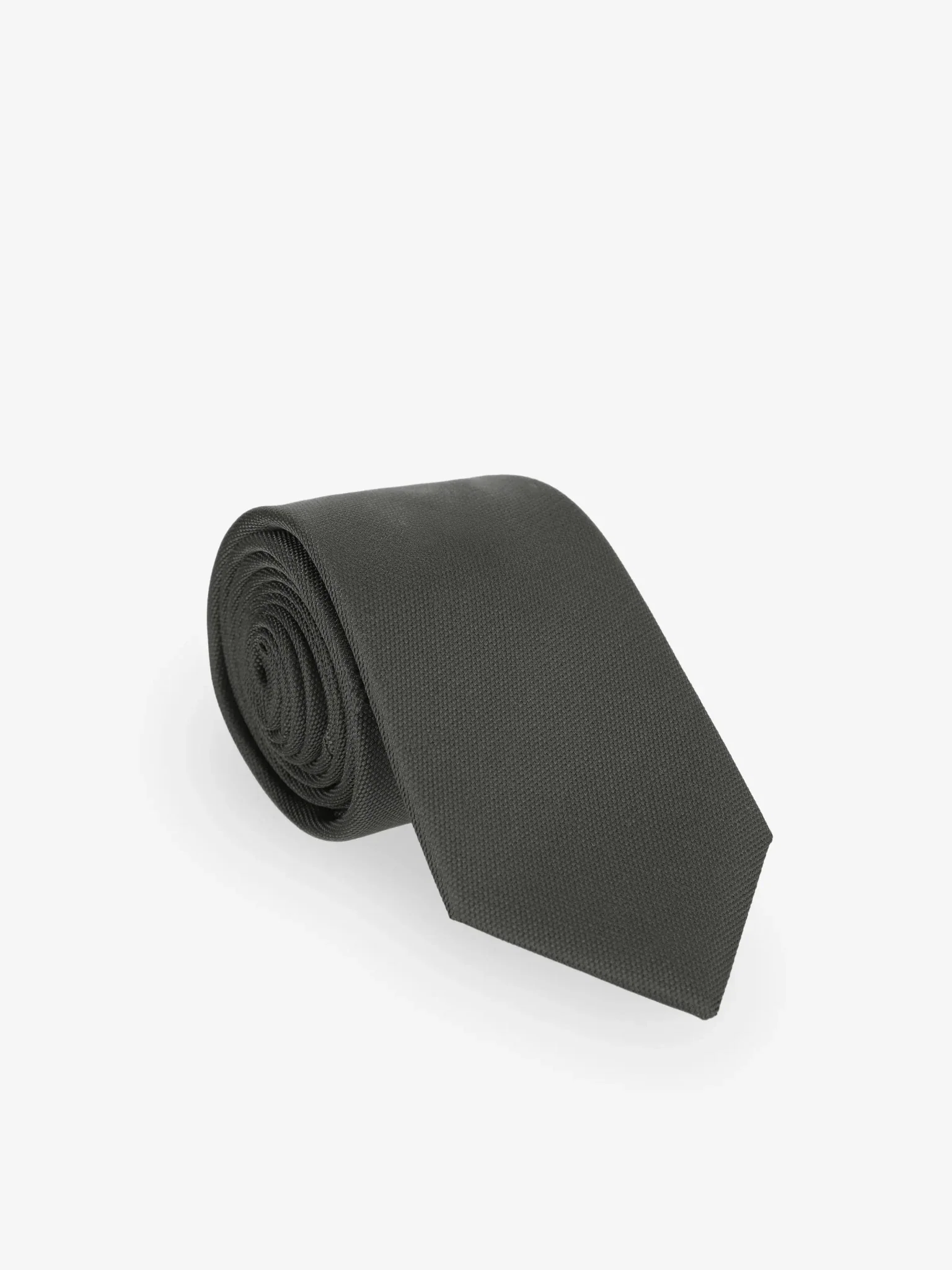 Cravate unie charcoal - Image 2