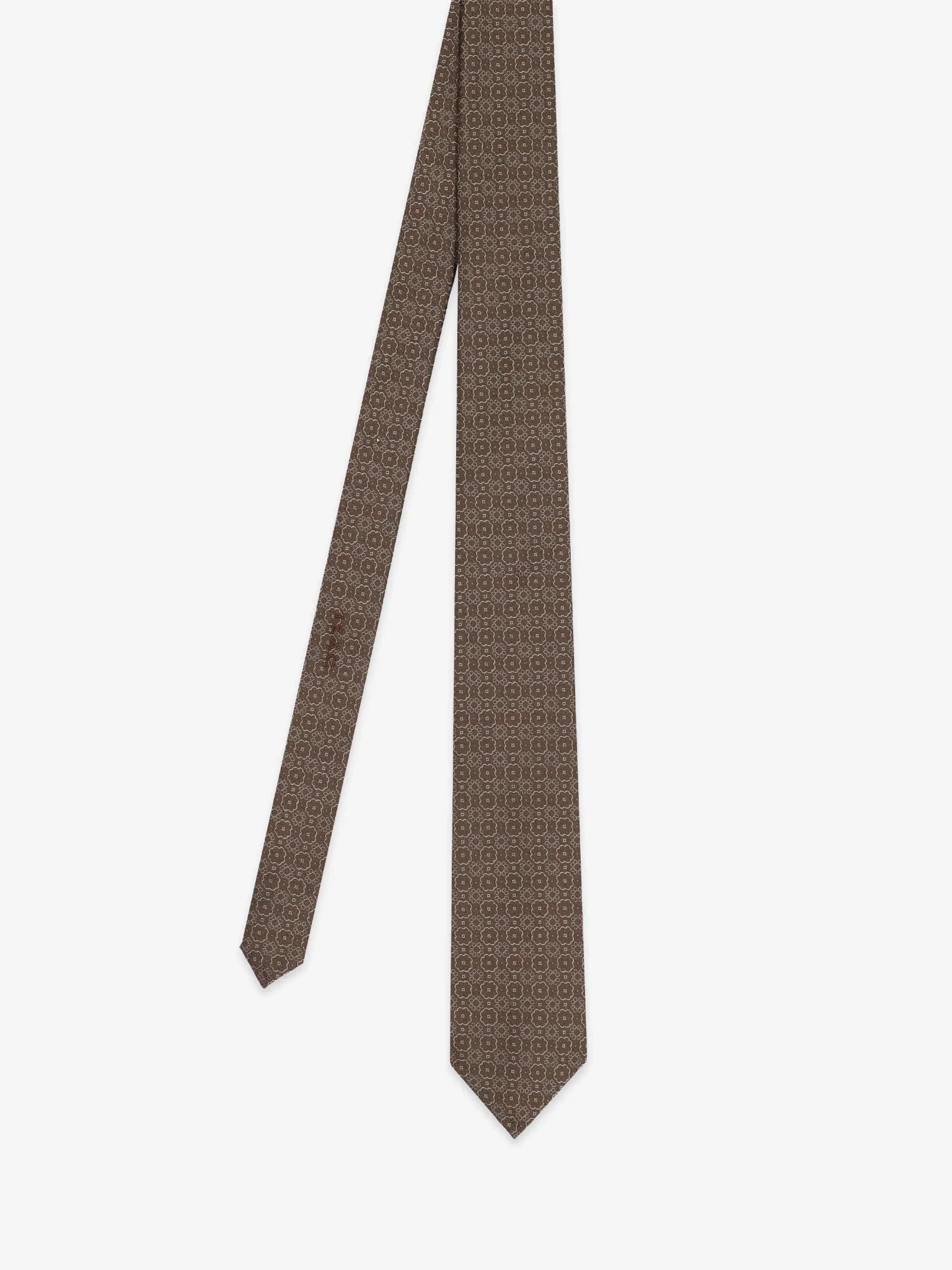 Cravate fantaisie marron