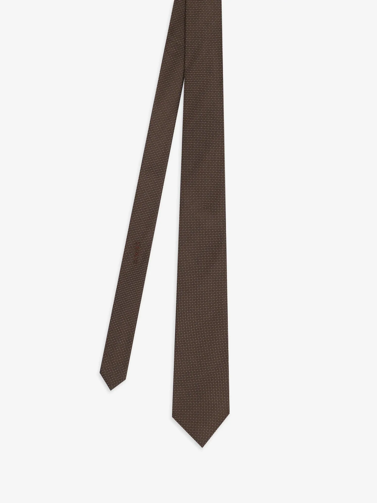 Cravate texturée marron