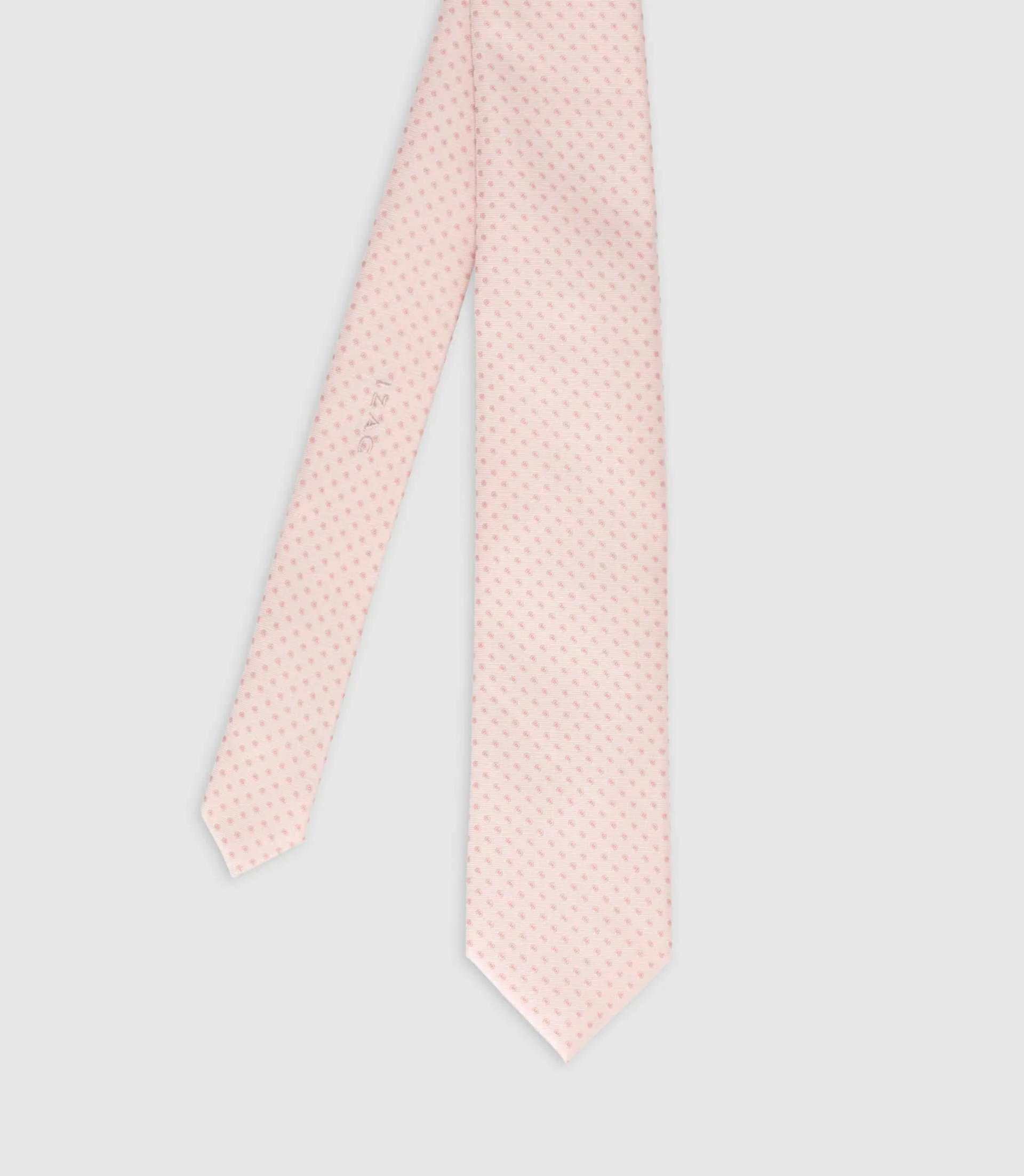 Cravate micro motifs beige HENRI - Image 3