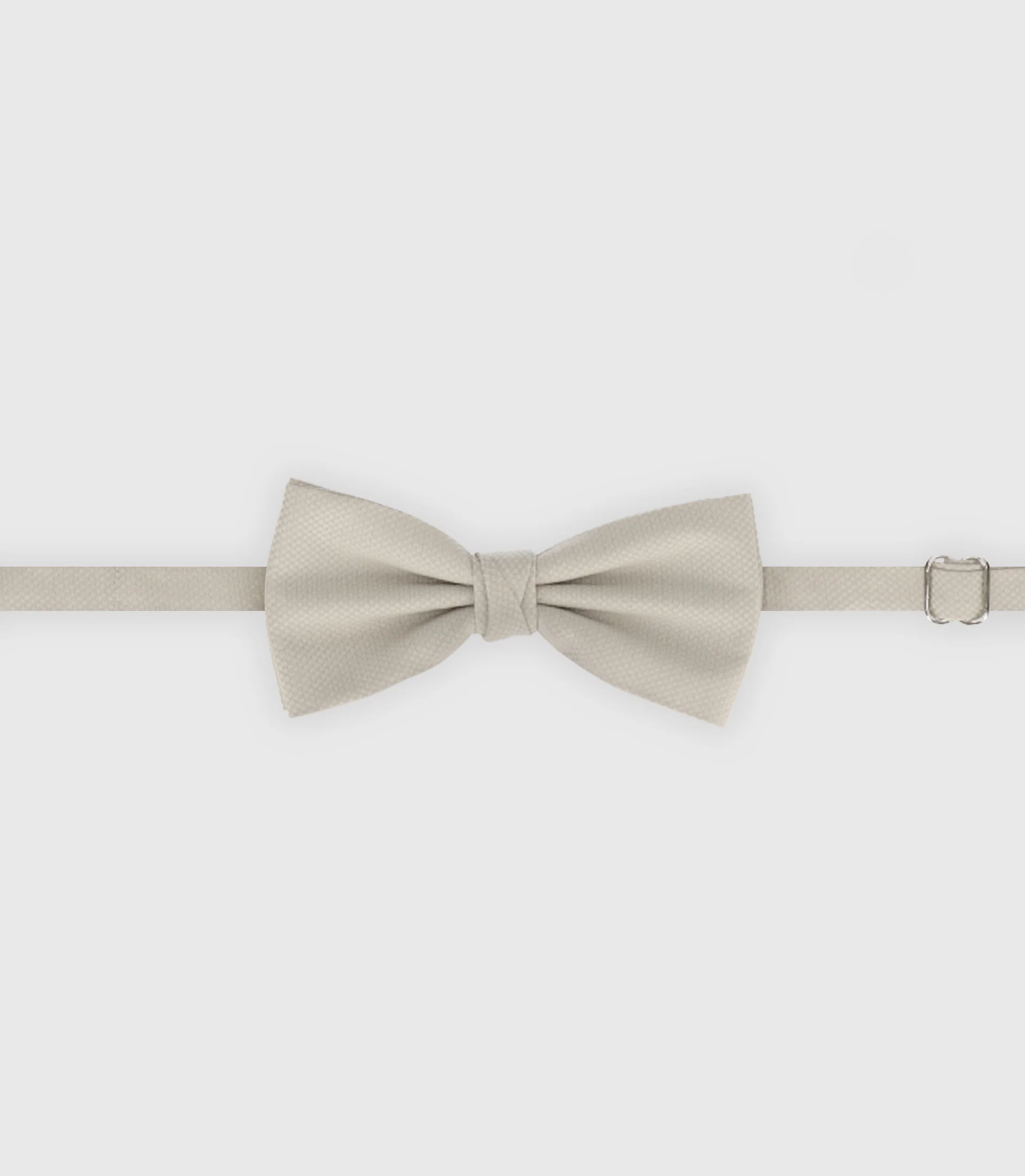 Nœud papillon uni en tissu gris