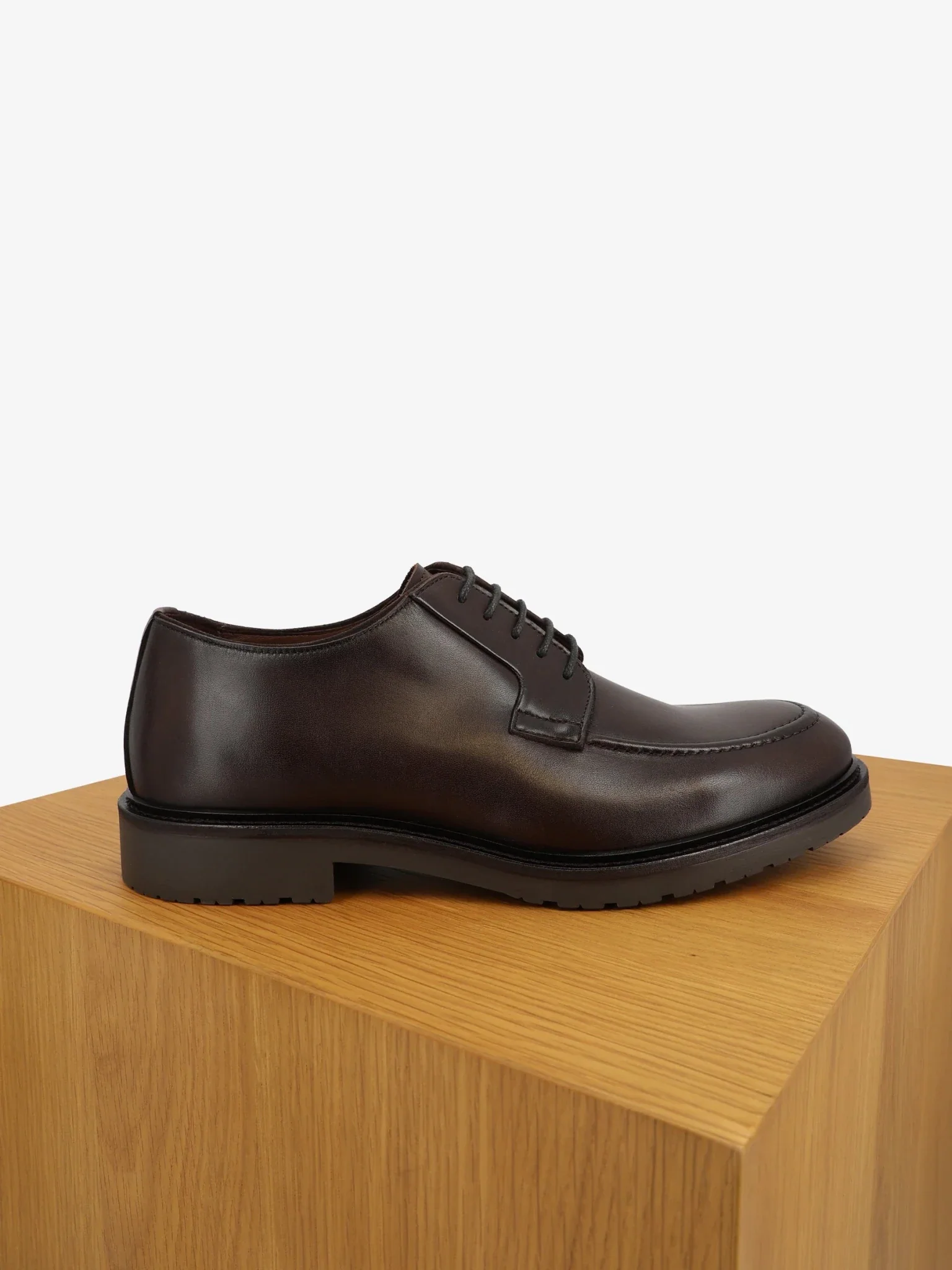 Derby en cuir marron foncé - Image 3