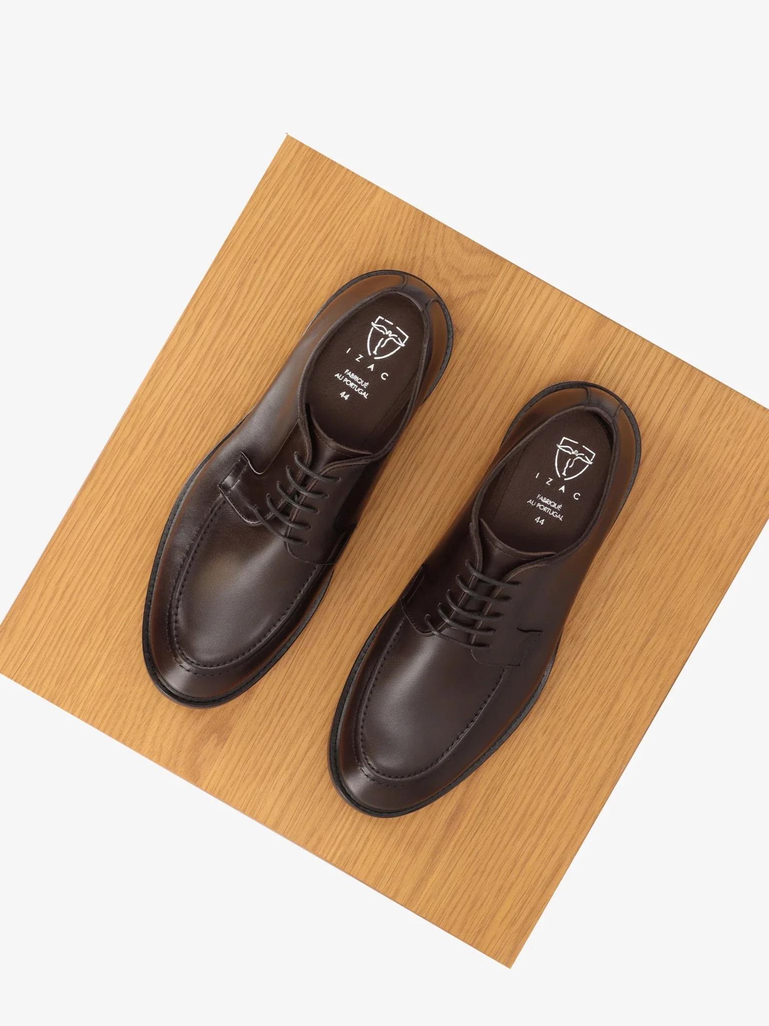 Derby en cuir marron foncé - Image 4