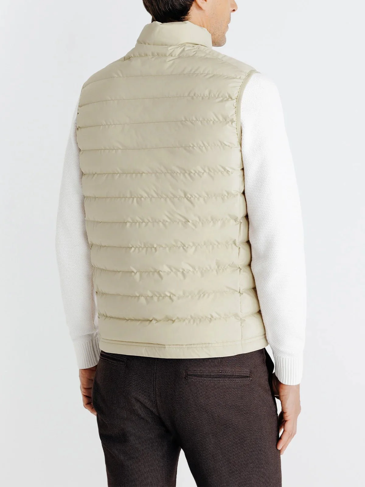Doudoune sans manche beige - Image 3