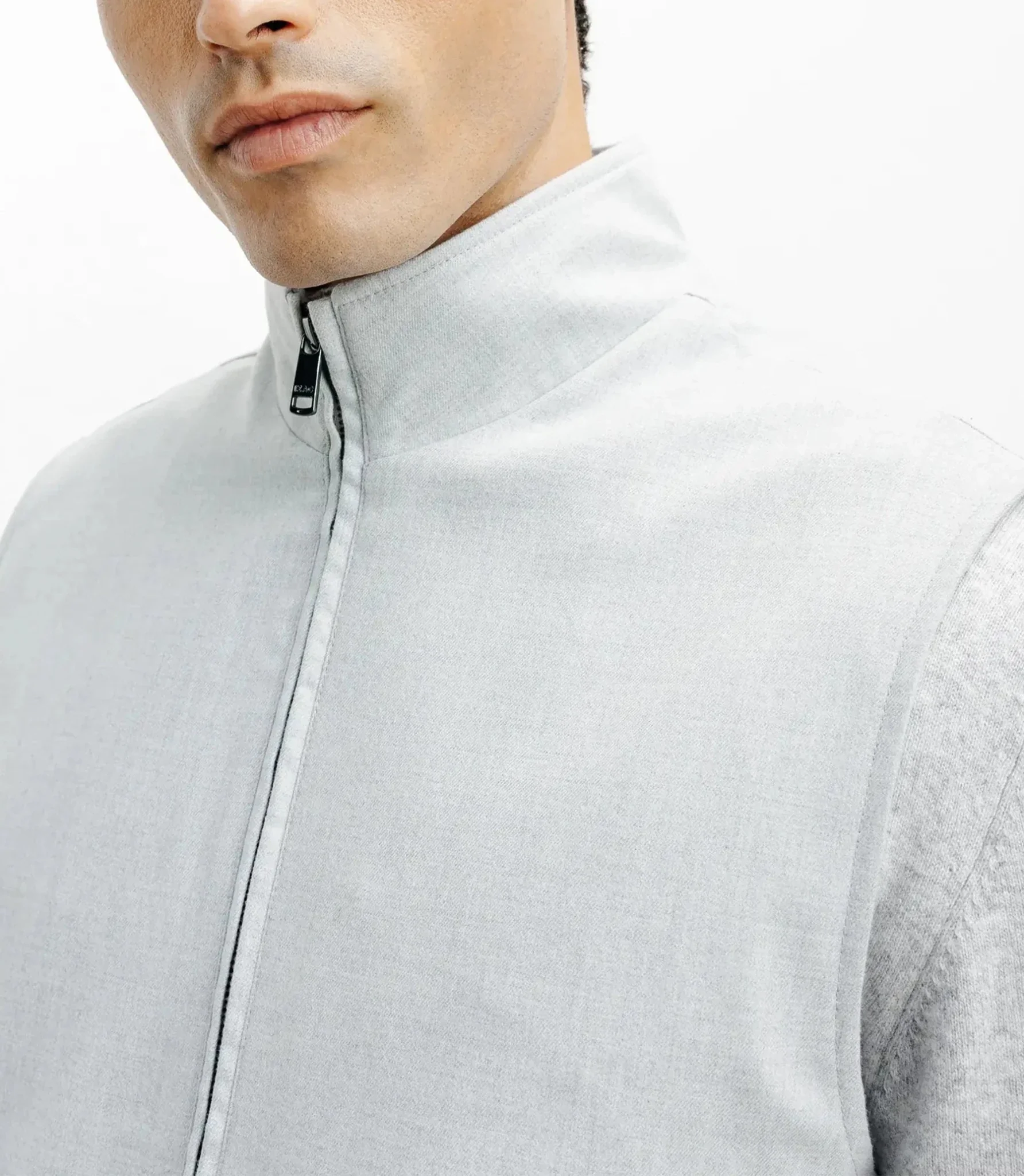 Doudoune sans manches gris clair - Image 2