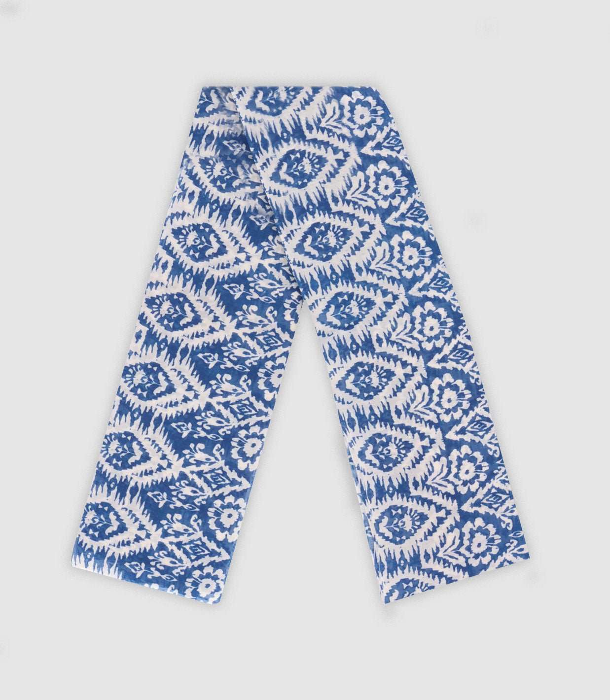 Echarpe à motifs fleurs bleue