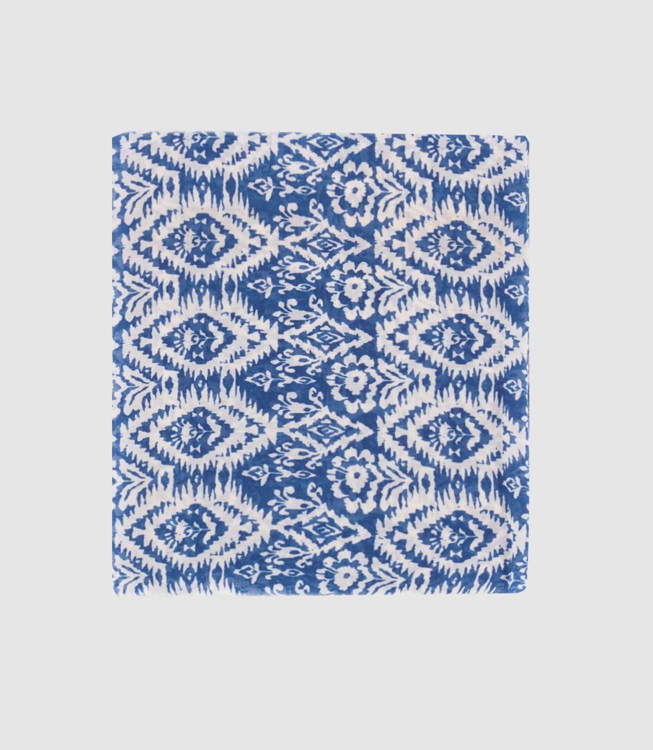 Echarpe à motifs fleurs bleue - Image 2