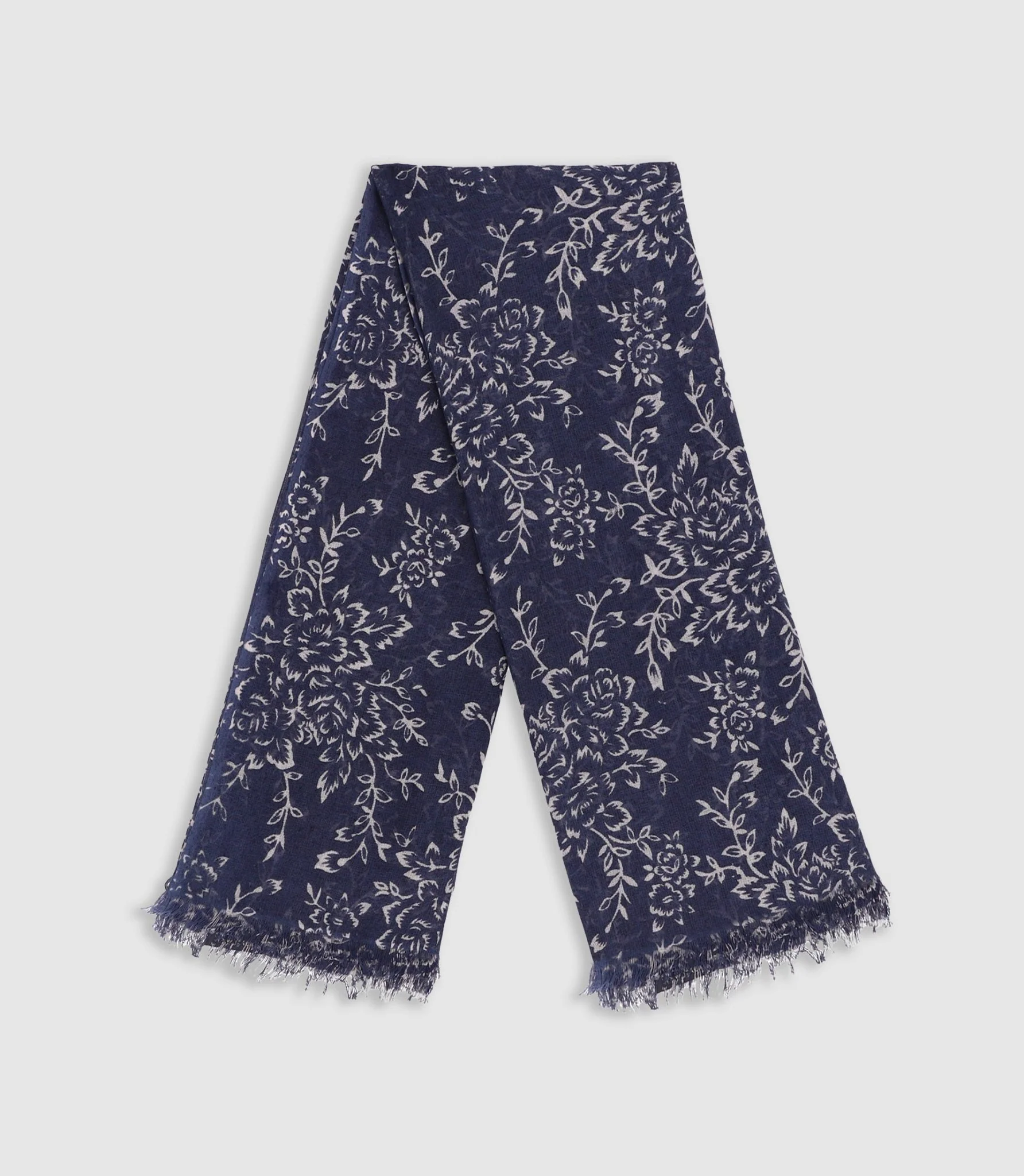 Écharpe à motif floral marine XARI