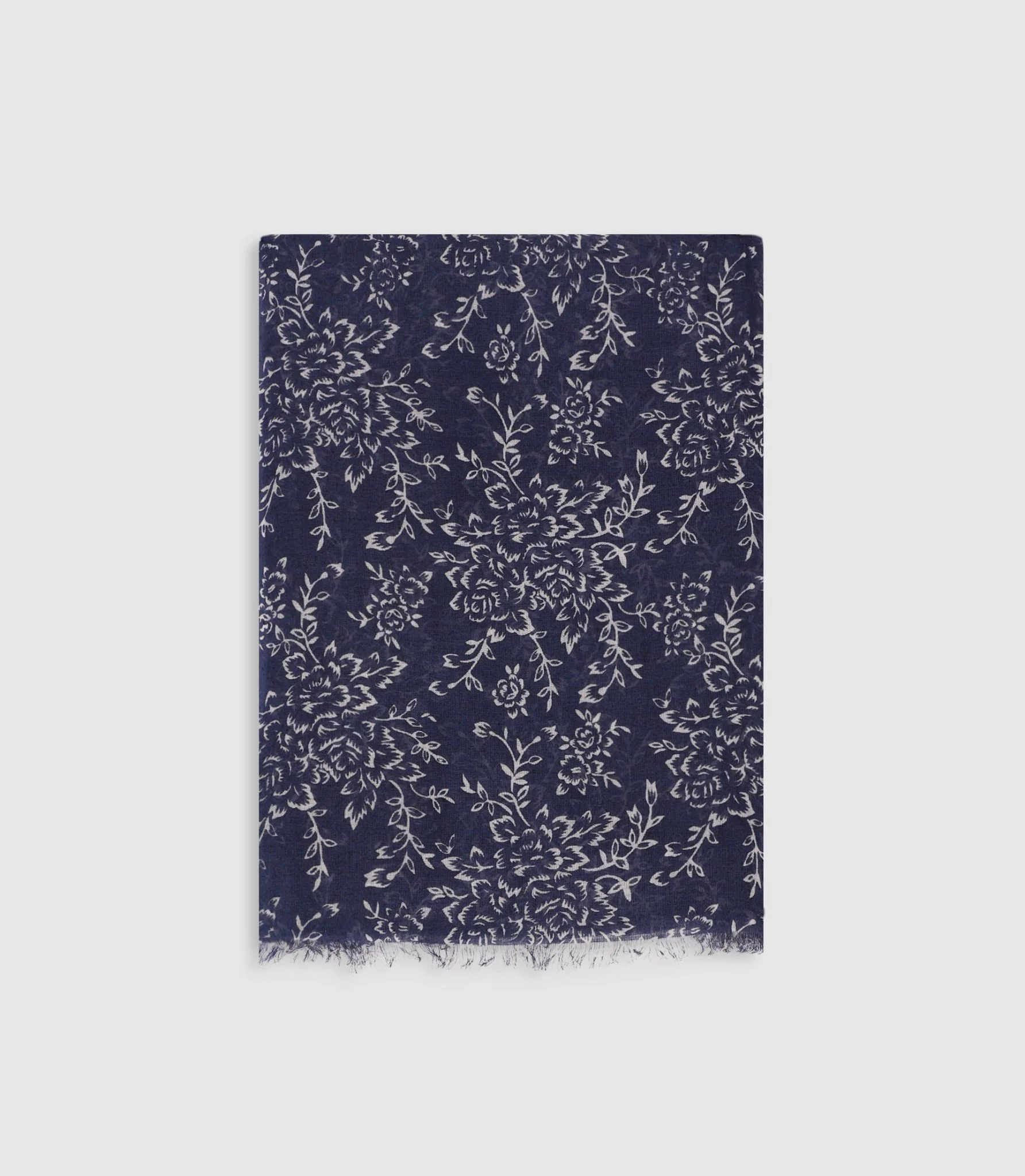 Écharpe à motif floral marine XARI - Image 2